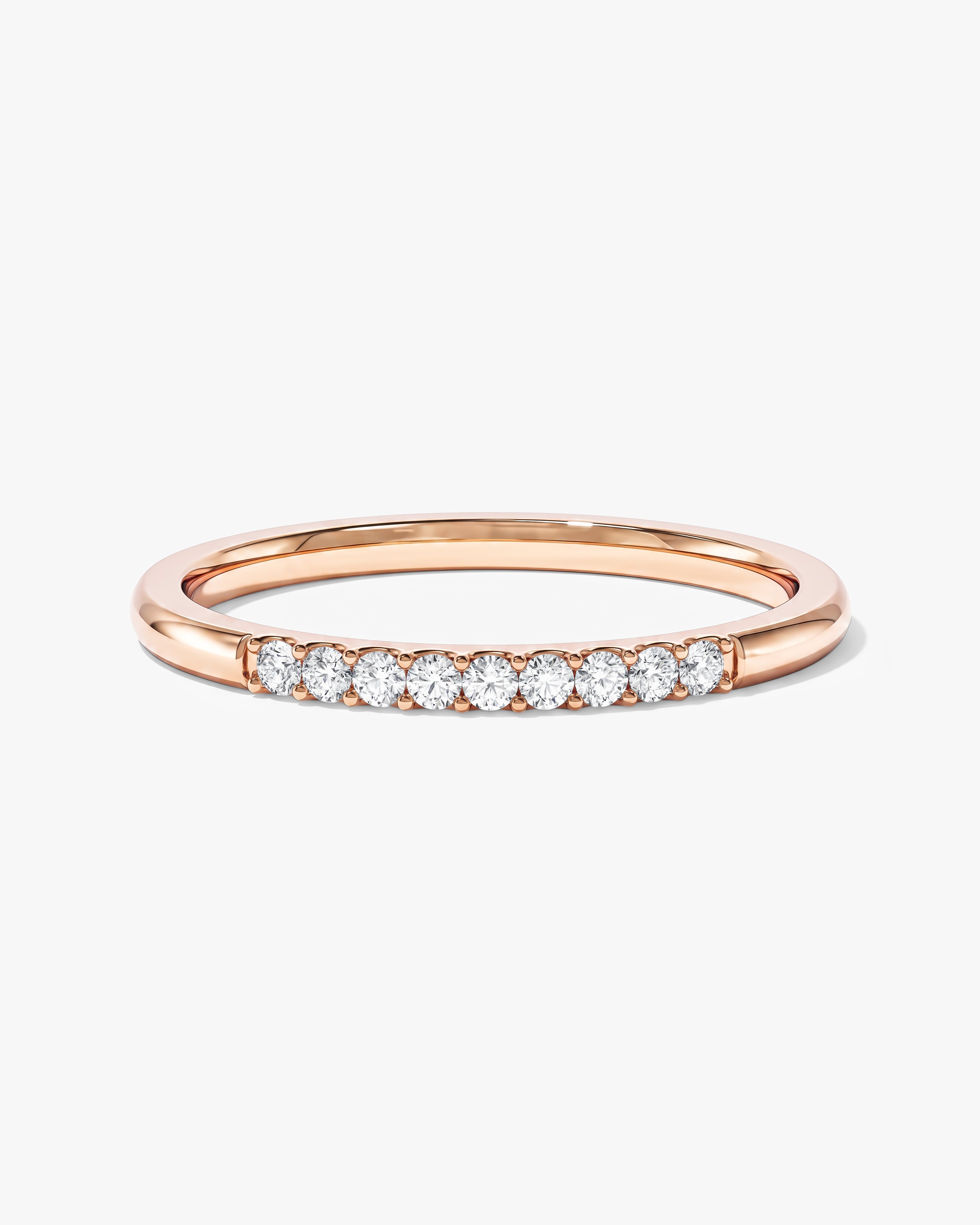 Minimalist Nine-Stone Wedding Band