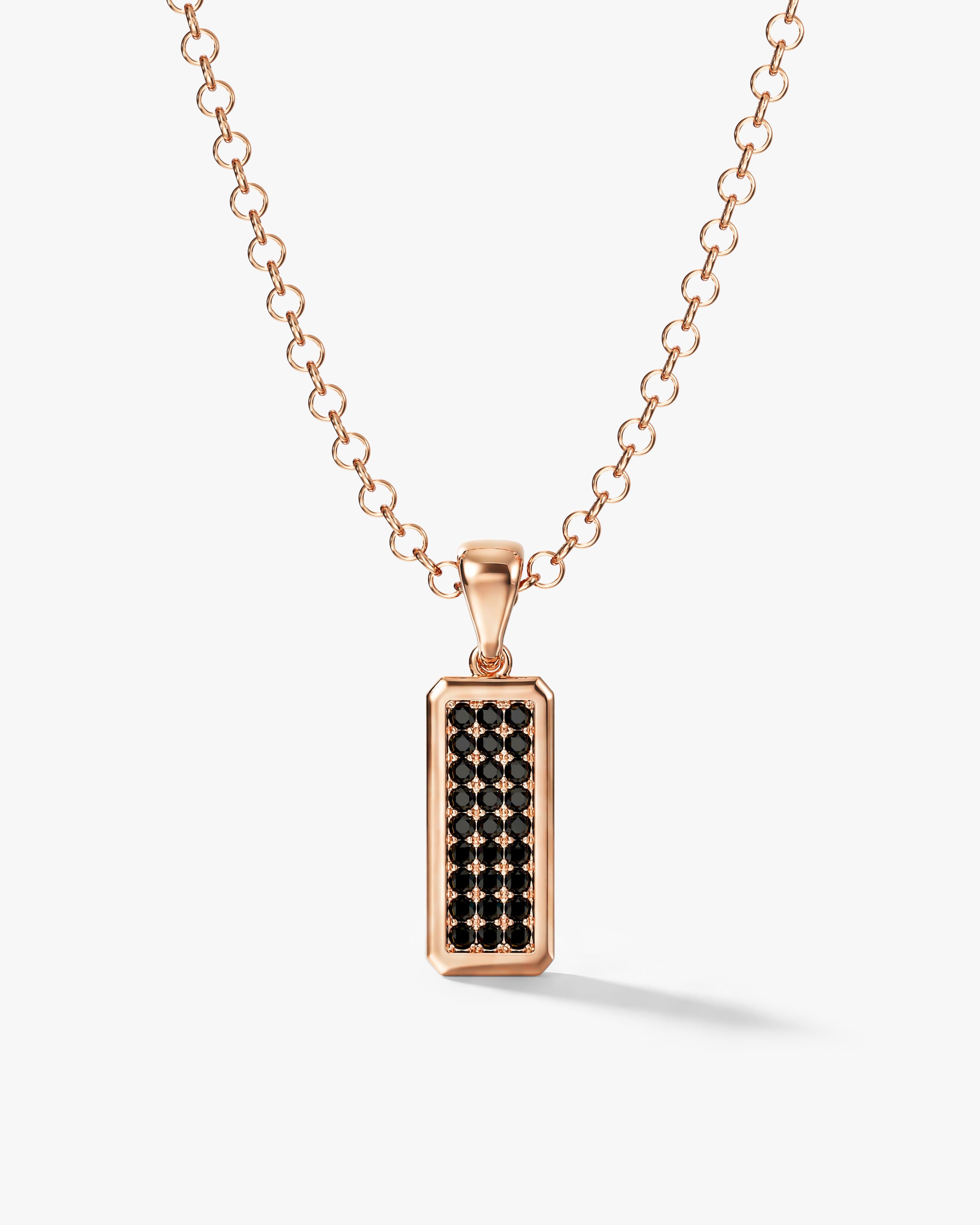 Onyx Tag Pendant Necklace