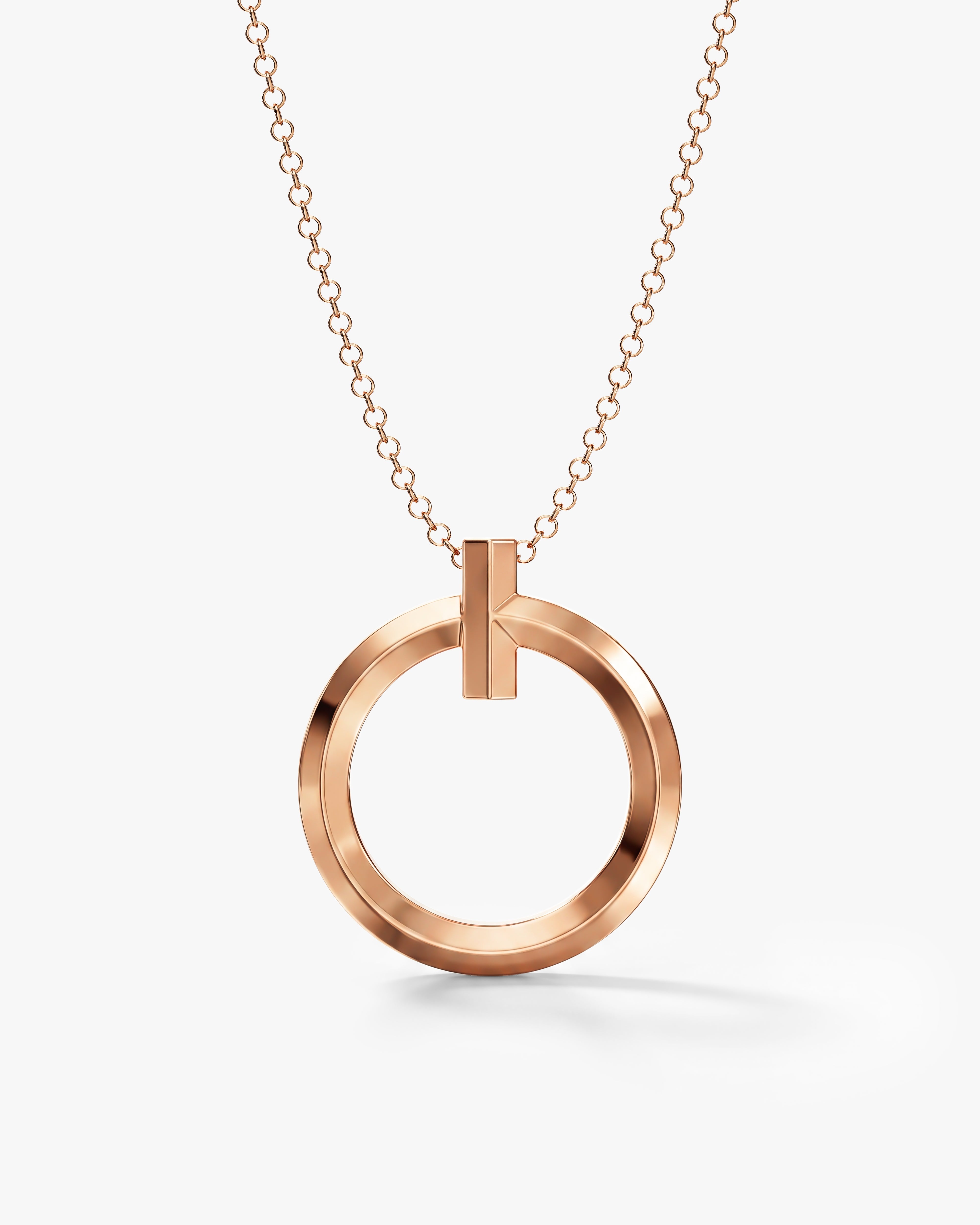 Open Circle Bar Necklace