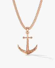 Textured Anchor Necklace