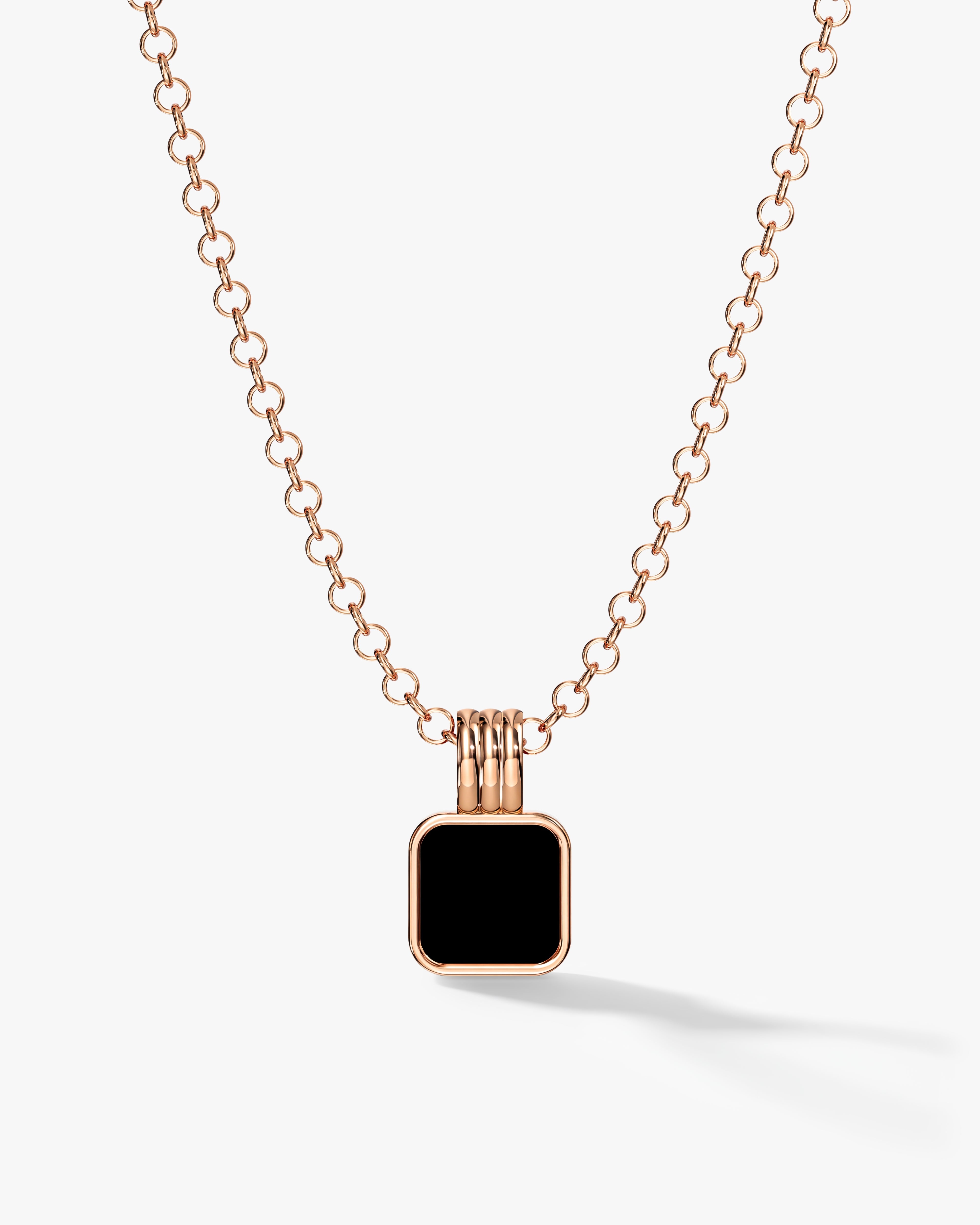 Onyx Square Necklace