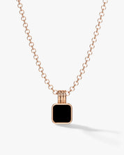 Onyx Square Necklace