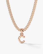 Initial Pendant Cuban Chain Necklace