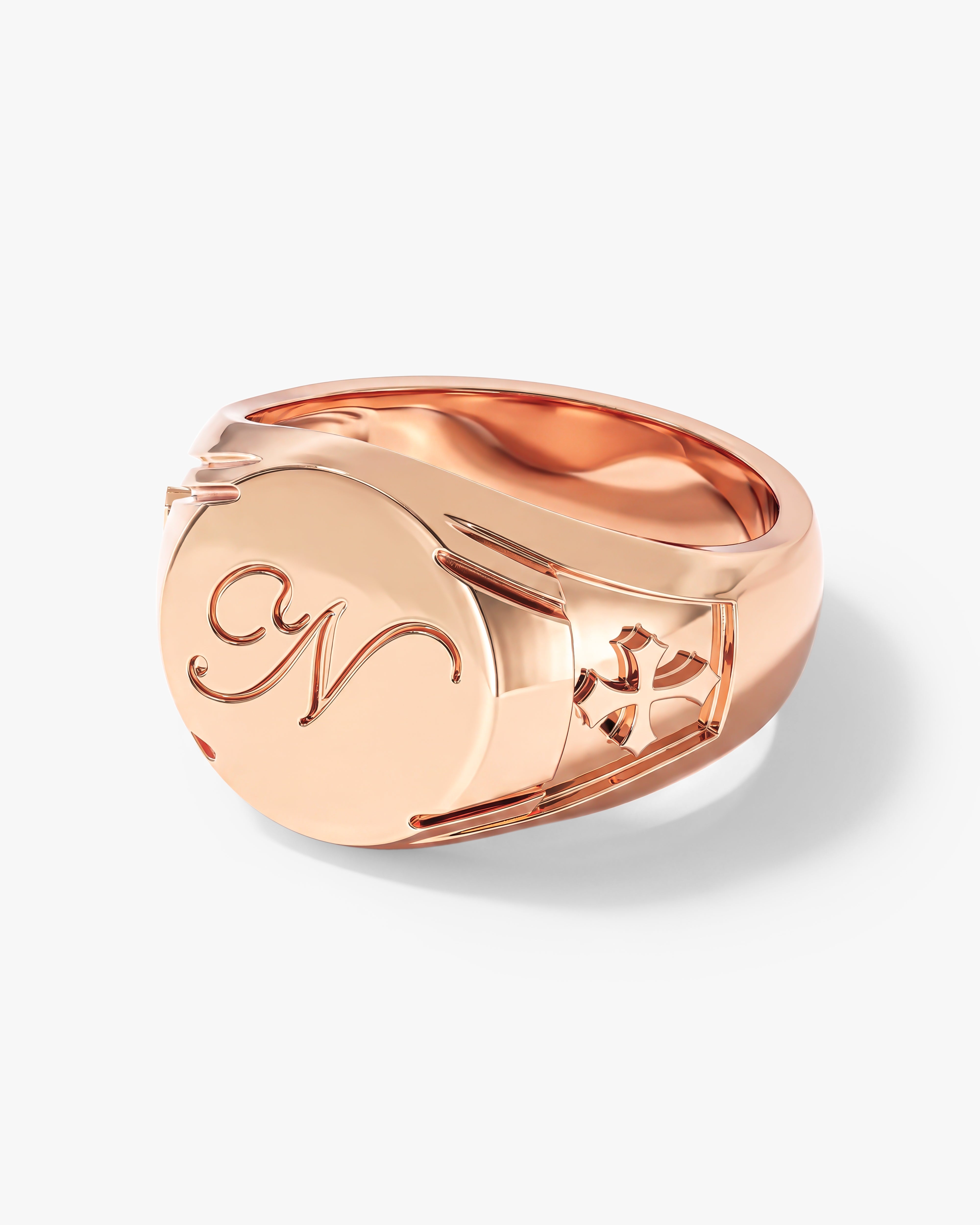 Engravable Round Signet Ring