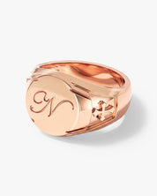 Engravable Round Signet Ring