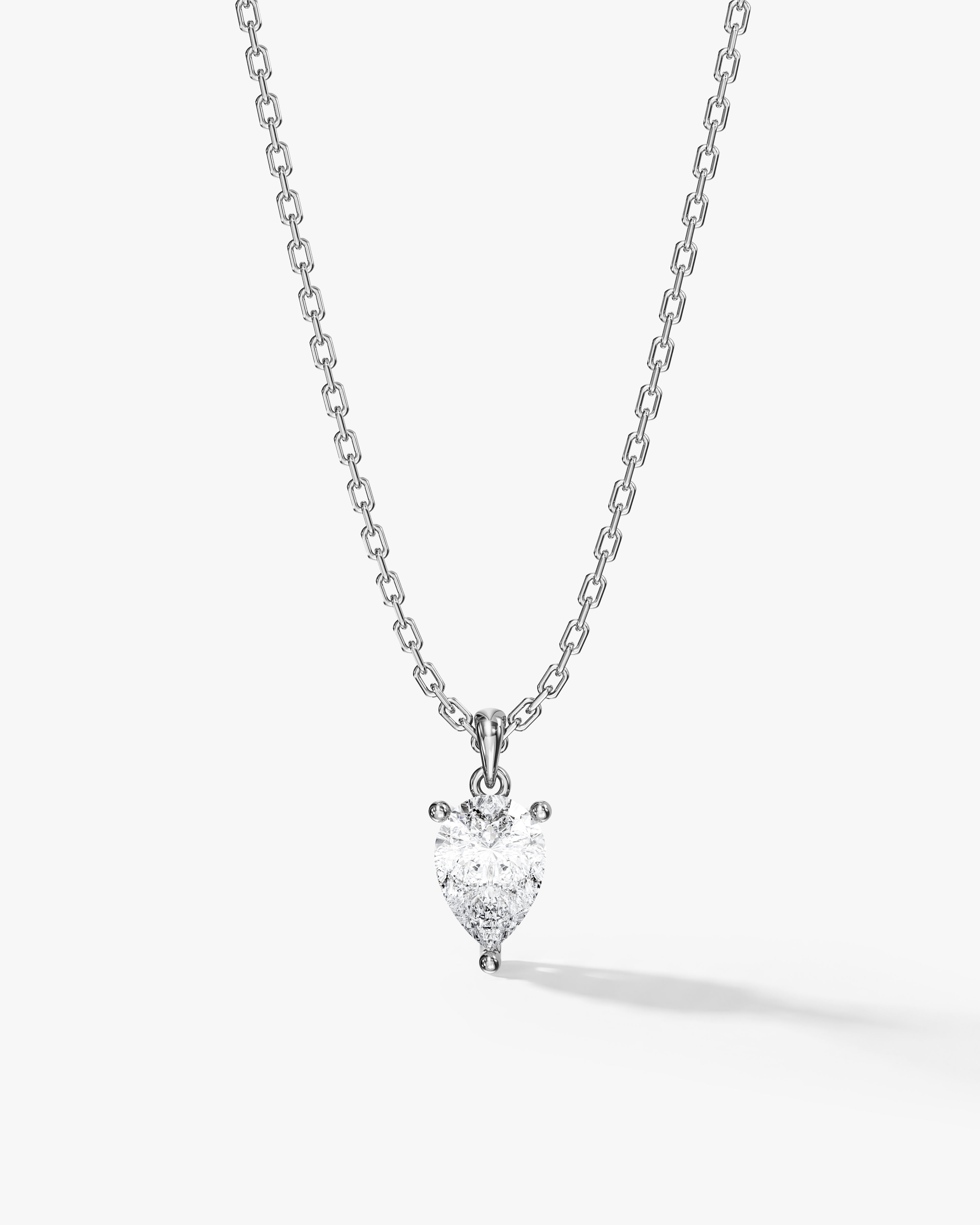 Pear Cut Solitaire Pendant (1.00 CT)
