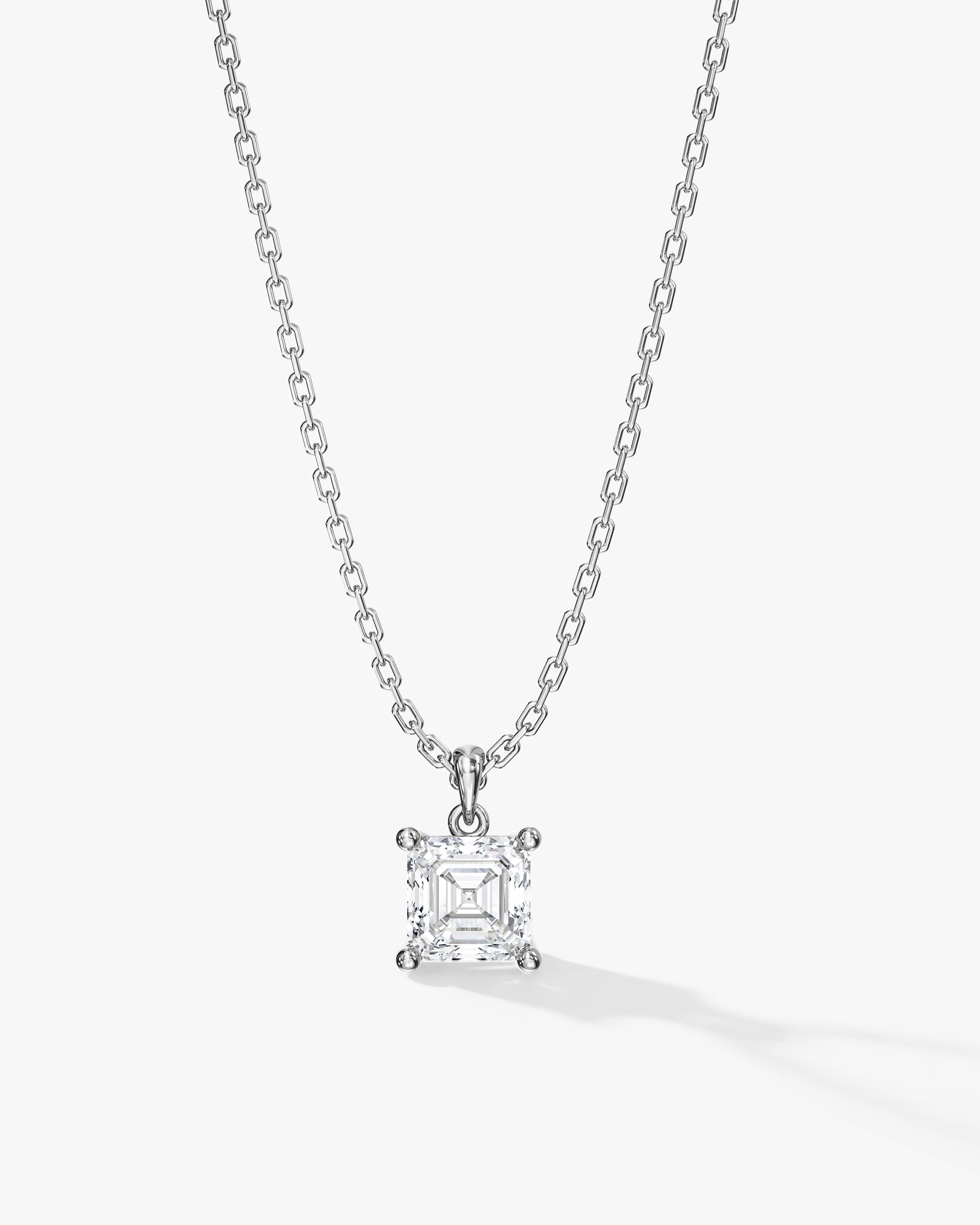 Asscher Cut Solitaire Pendant (1.00 CT)