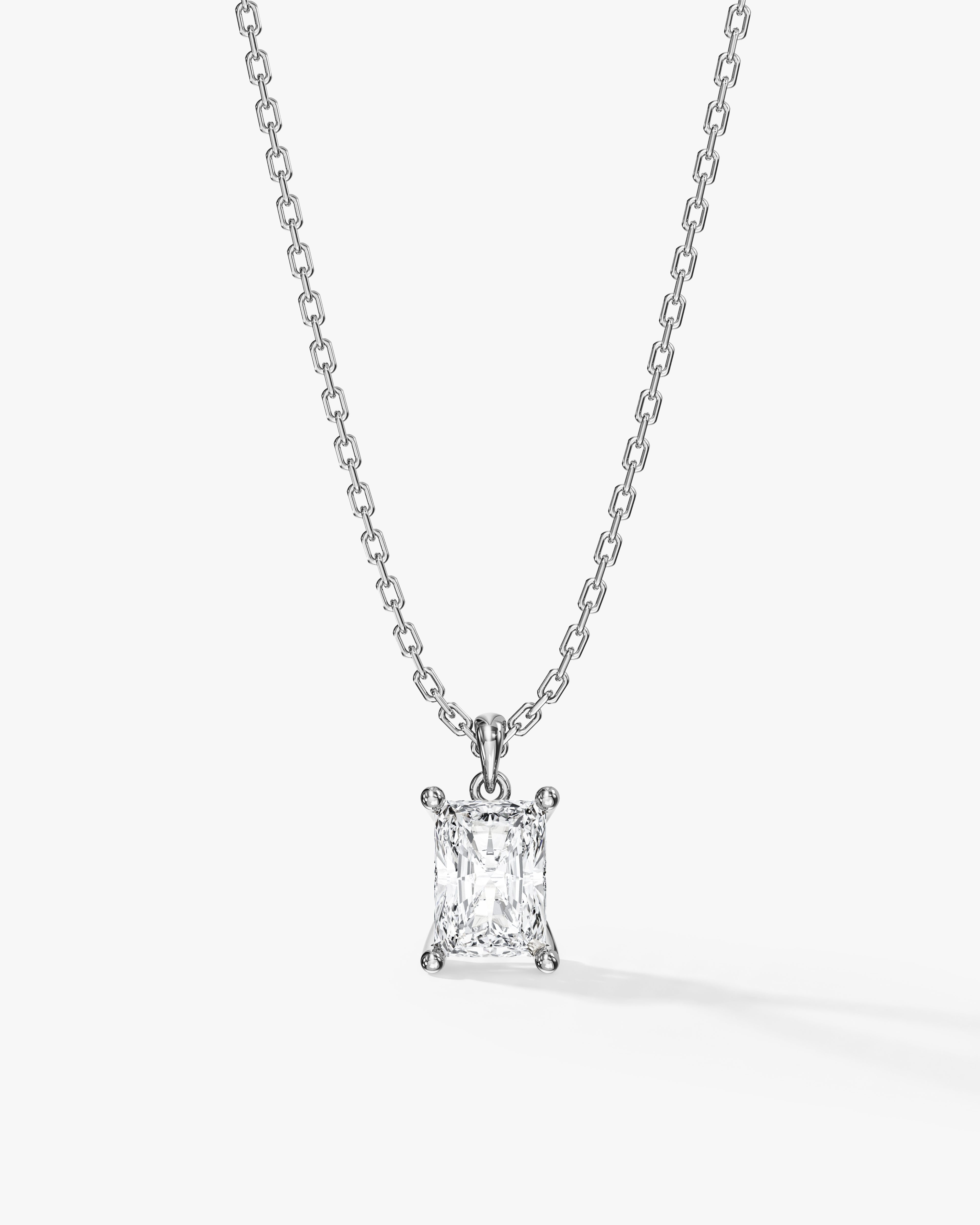 Radiant Cut Solitaire Pendant (1.00 CT)