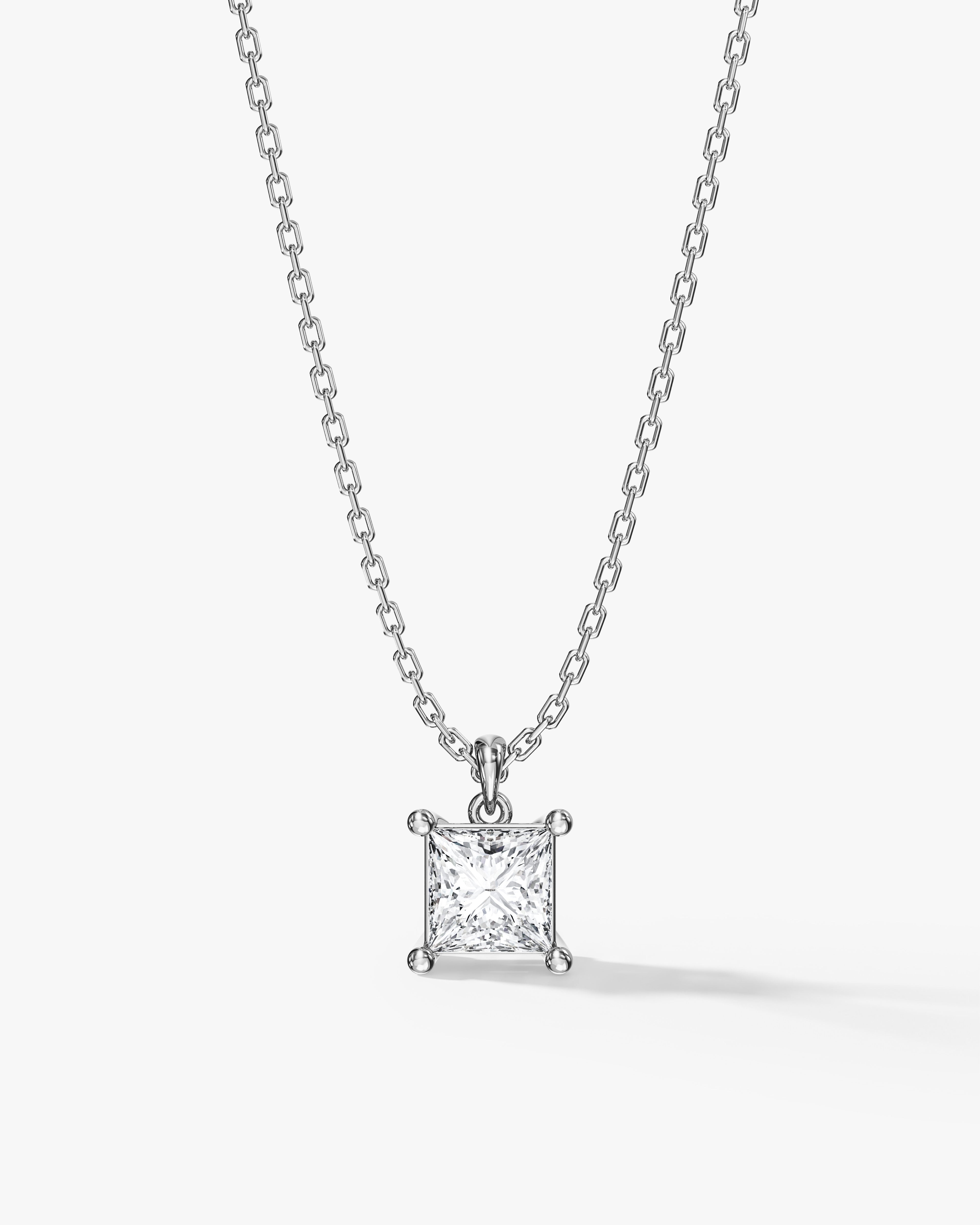 Princess Cut Solitaire Pendant (1.00 CT)