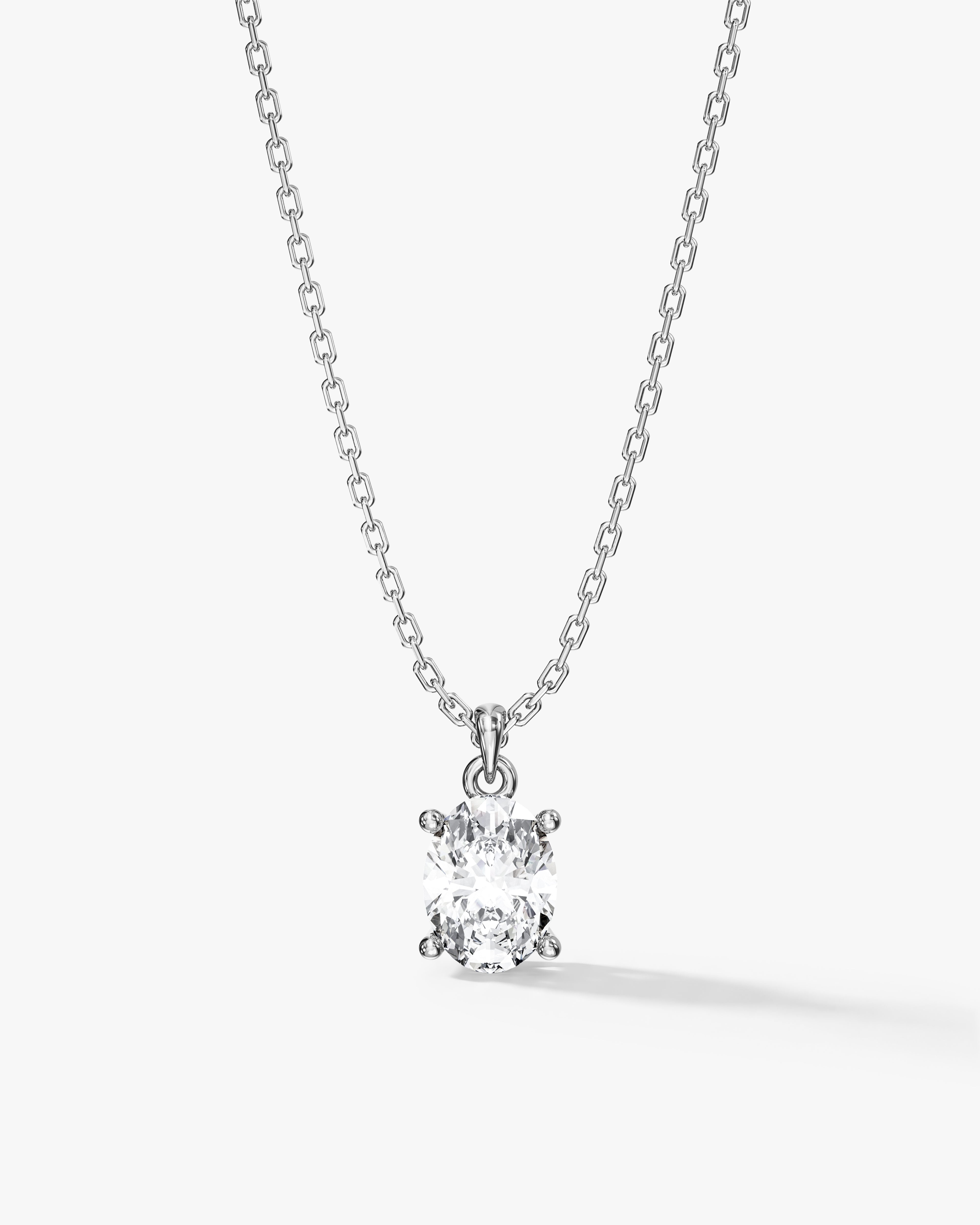 Oval Cut Solitaire Pendant (1.50 CT)