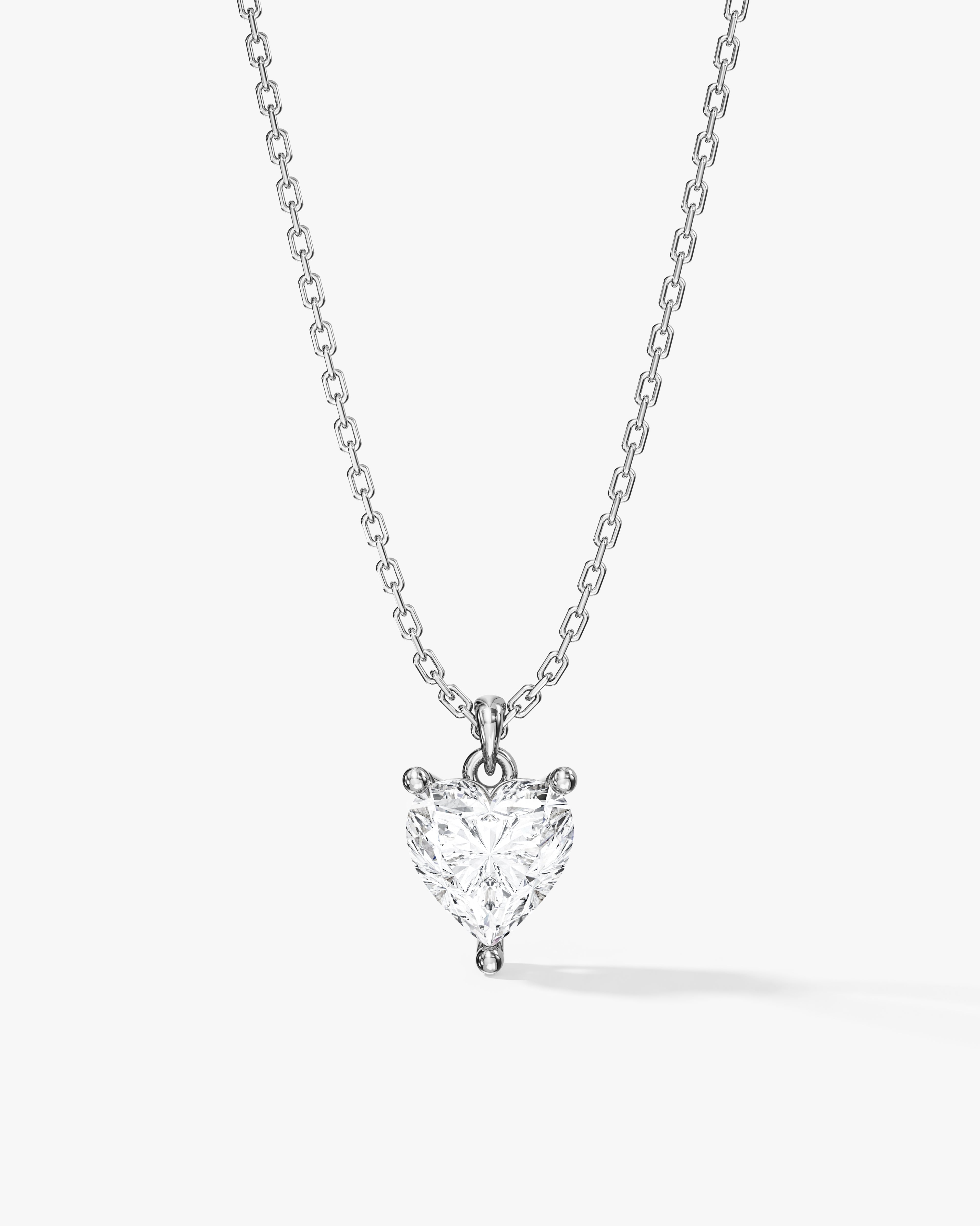 Heart Cut Solitaire Pendant (1.50 CT)