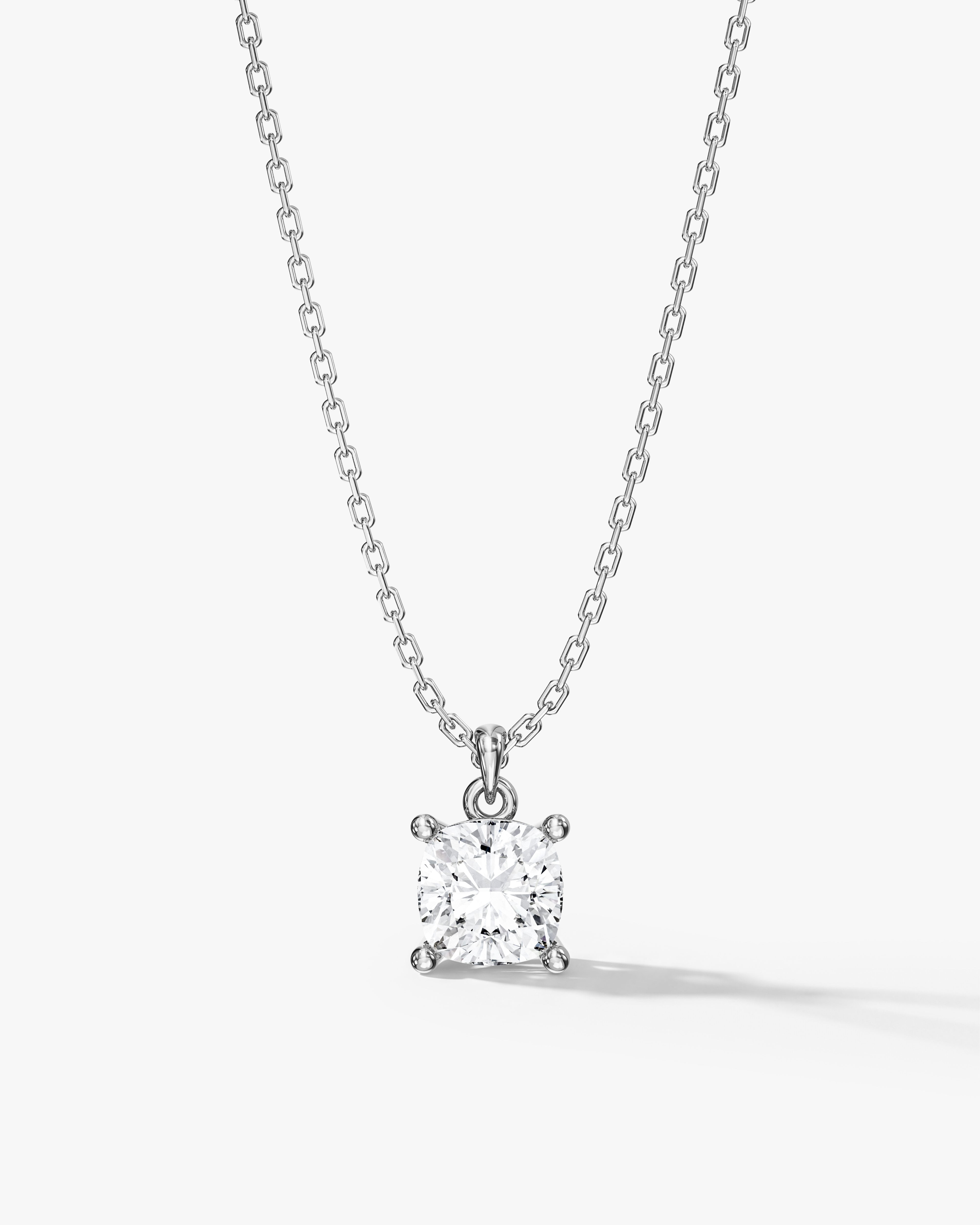 Cushion Cut Solitaire Pendant (1.50 CT)