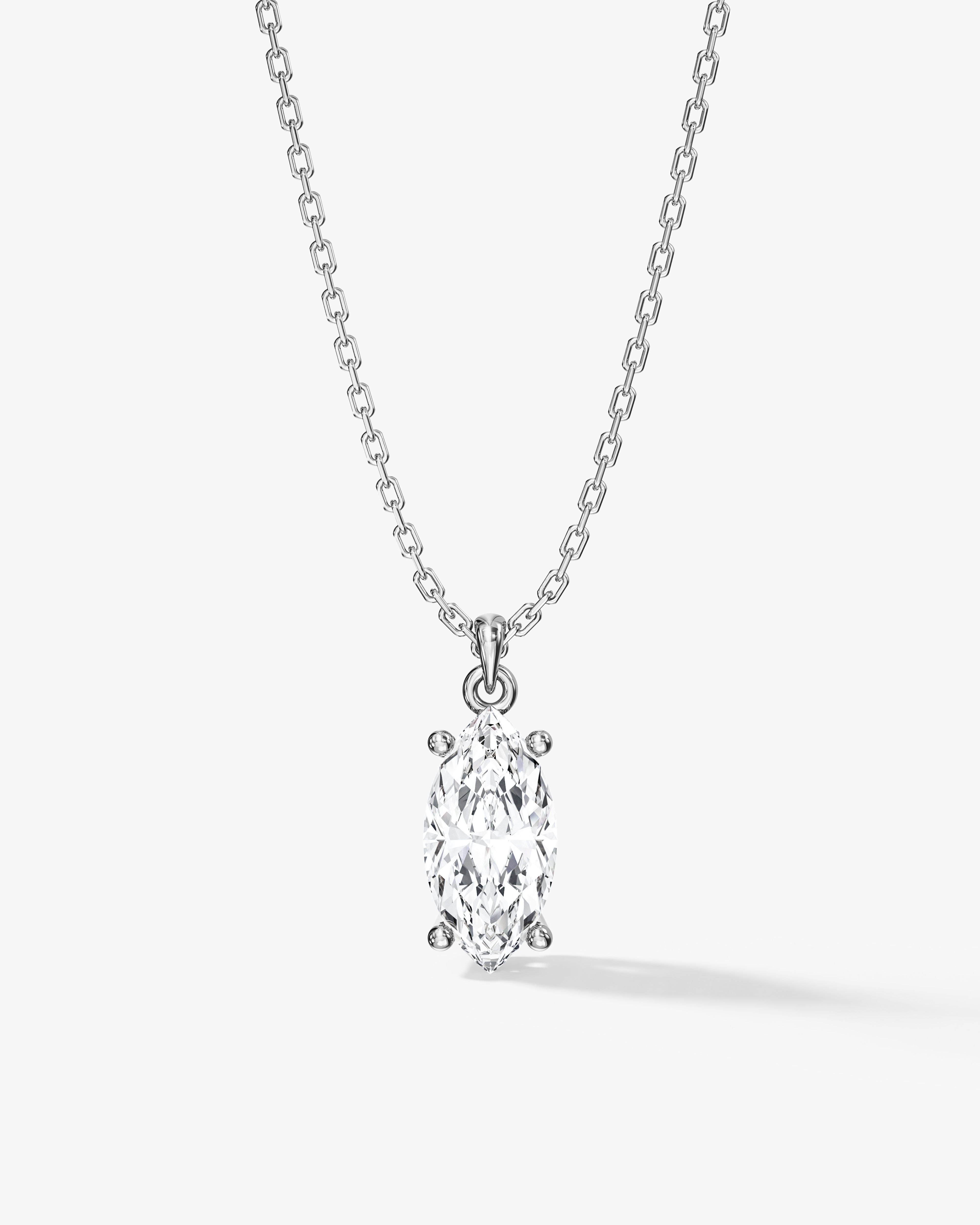 Marquise Cut Solitaire Pendant (1.50 CT)