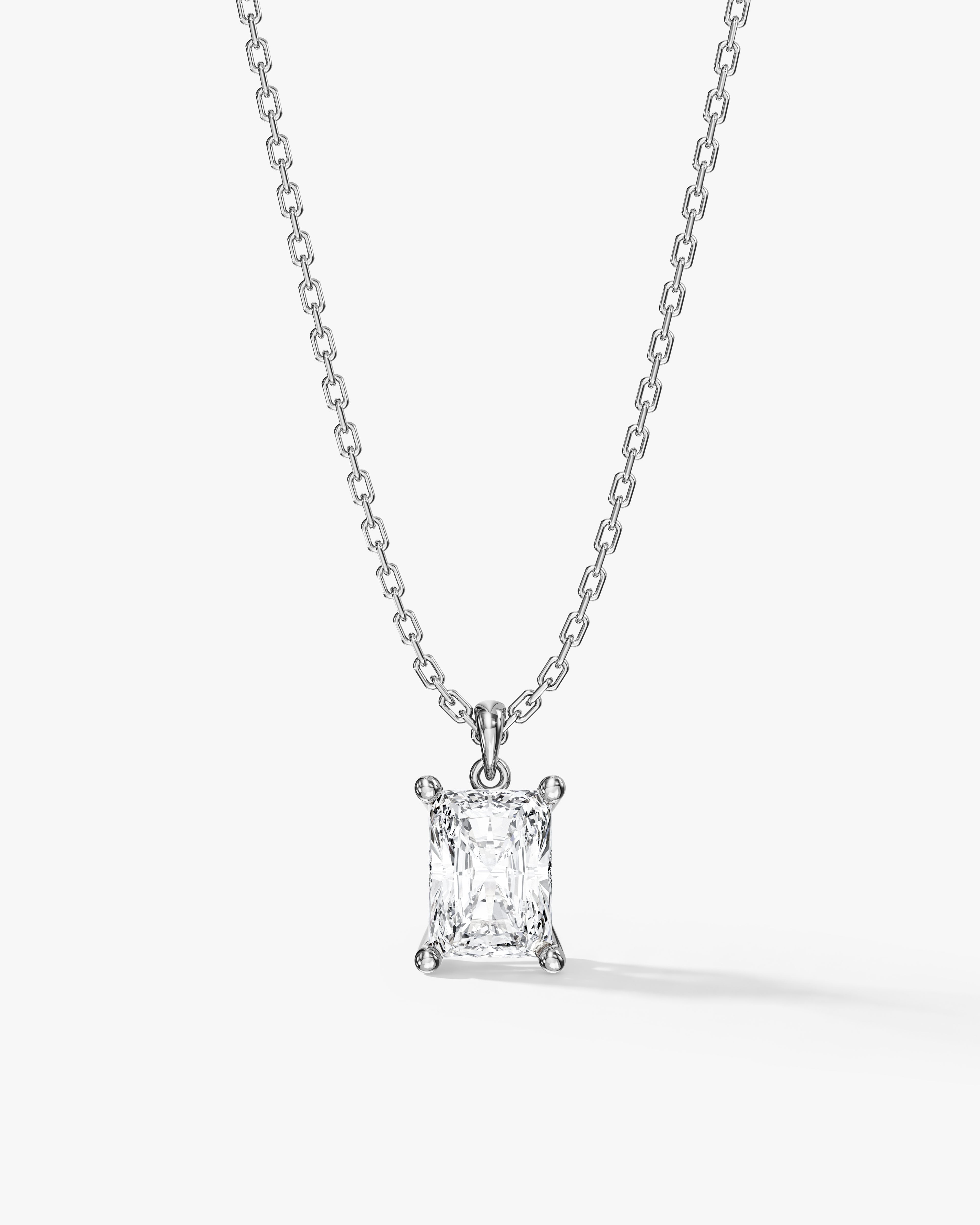 Radiant Cut Solitaire Pendant (1.50 CT)