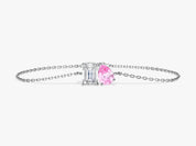 Emerald & Pear Birthstone Bracelet