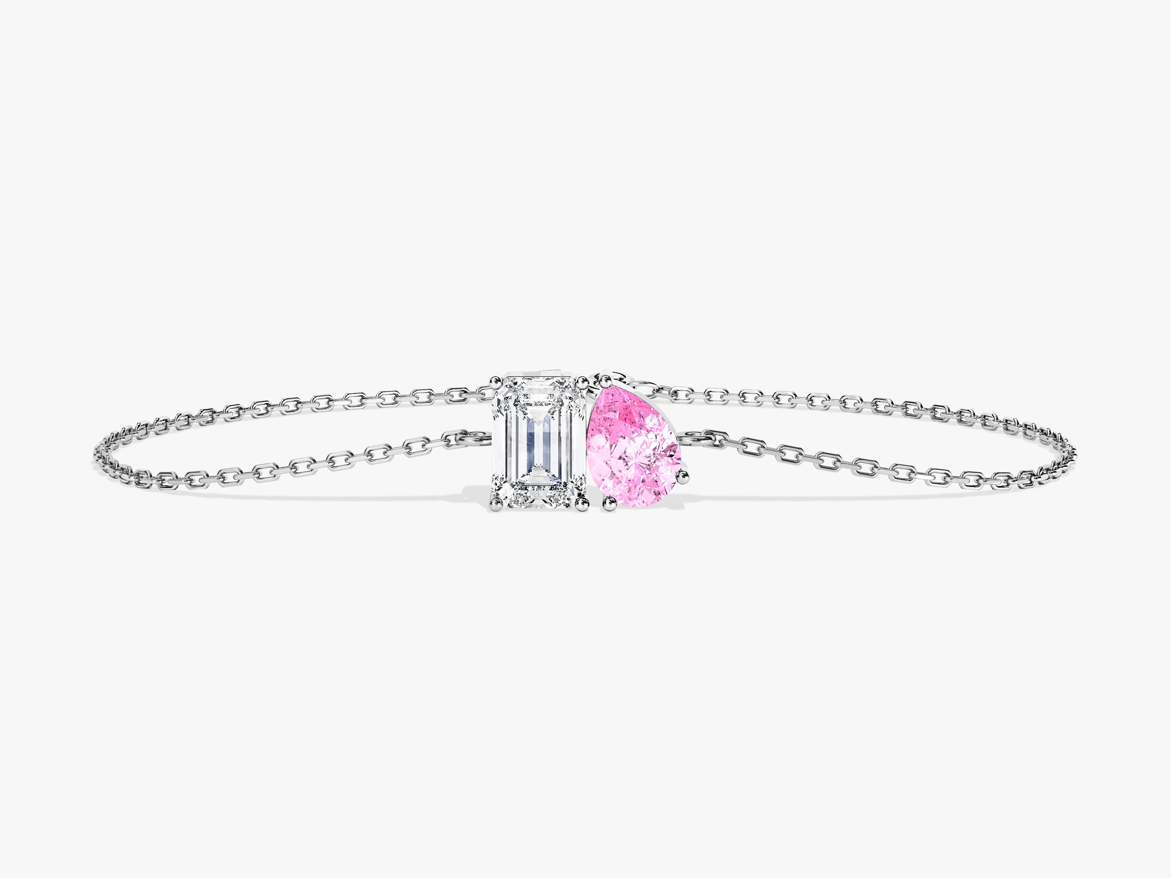 Emerald & Pear Birthstone Bracelet