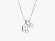 Initial Birthstone Necklace