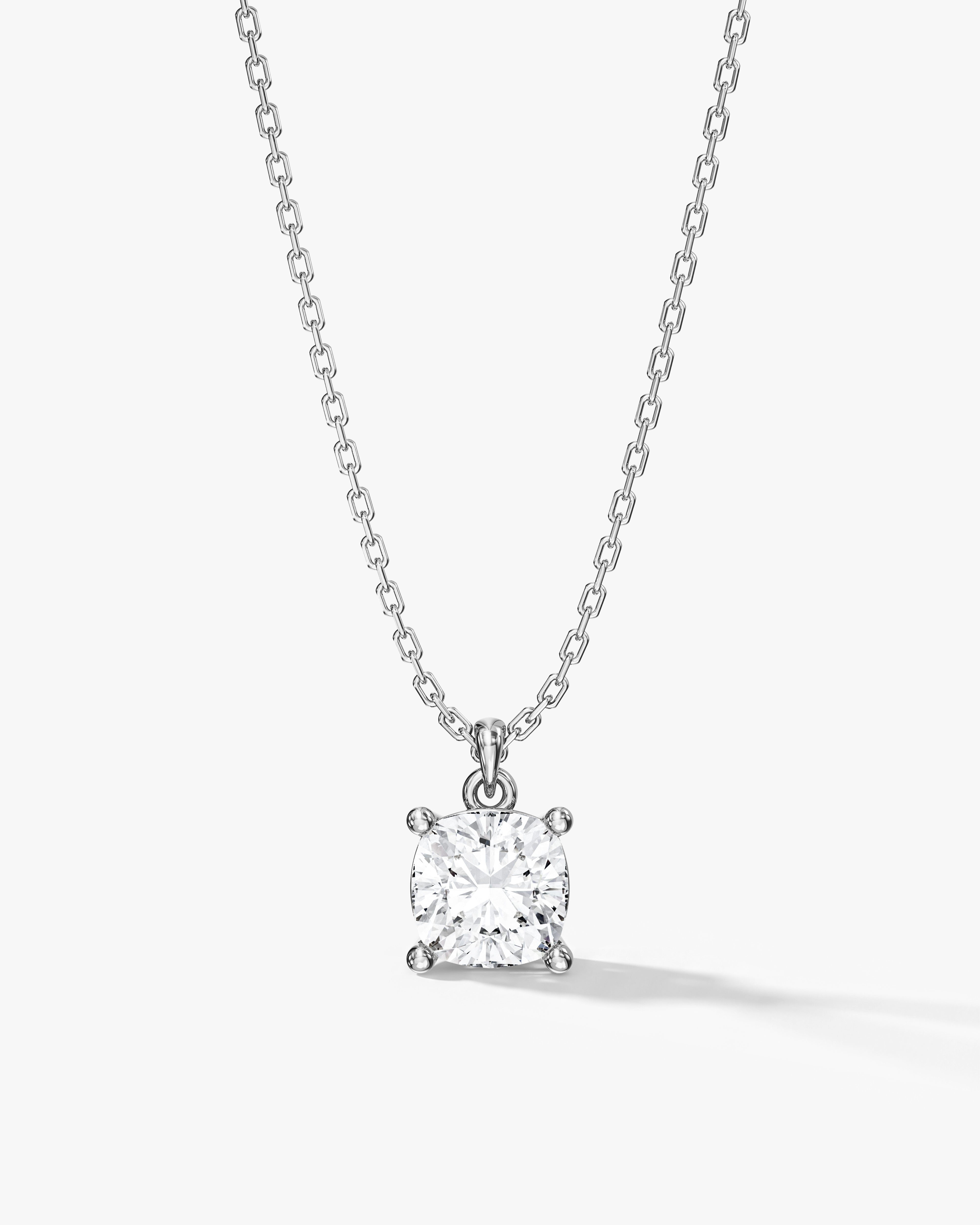 Cushion Cut Solitaire Pendant (2.00 CT)