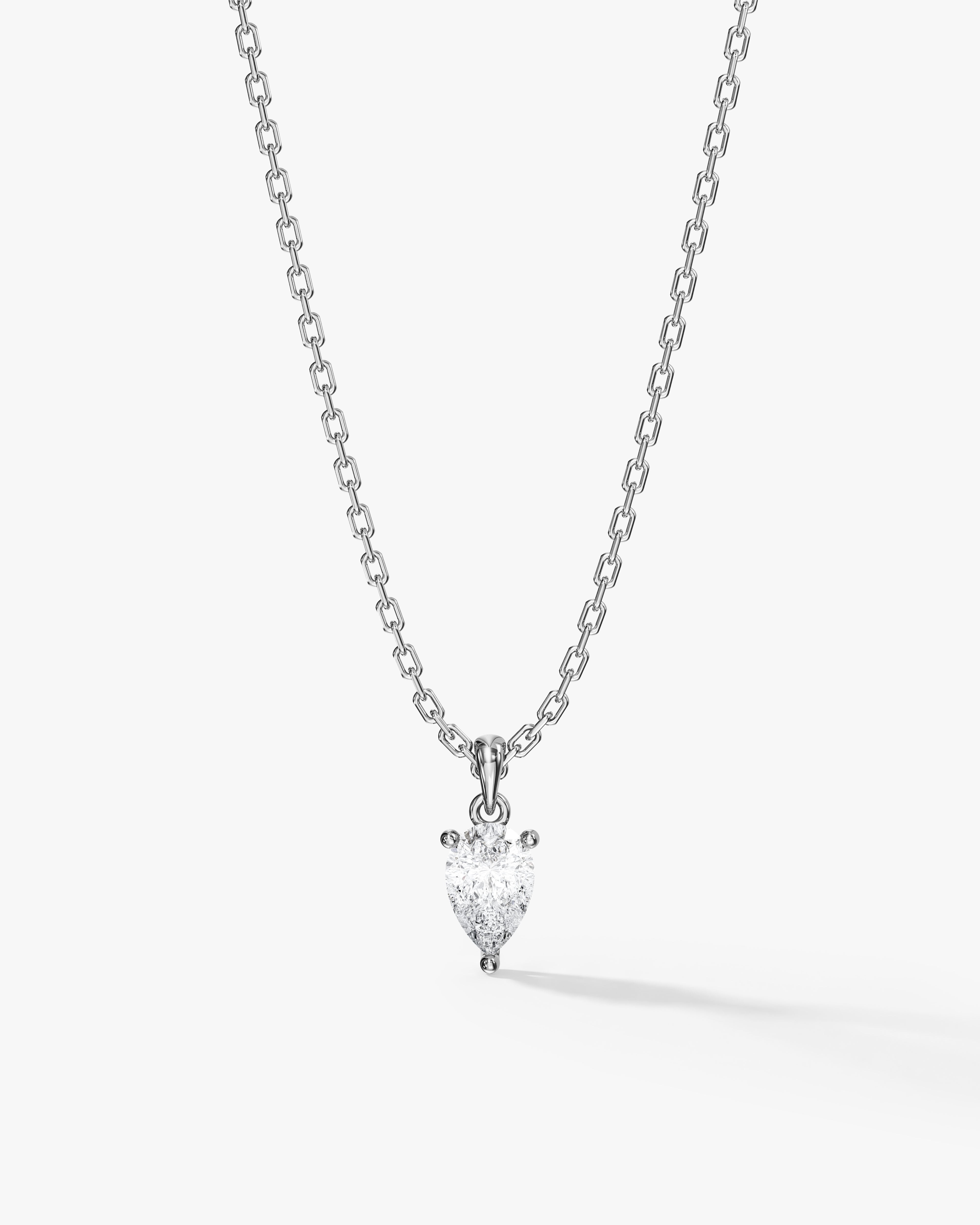 Pear Cut Solitaire Pendant (0.50 CT)