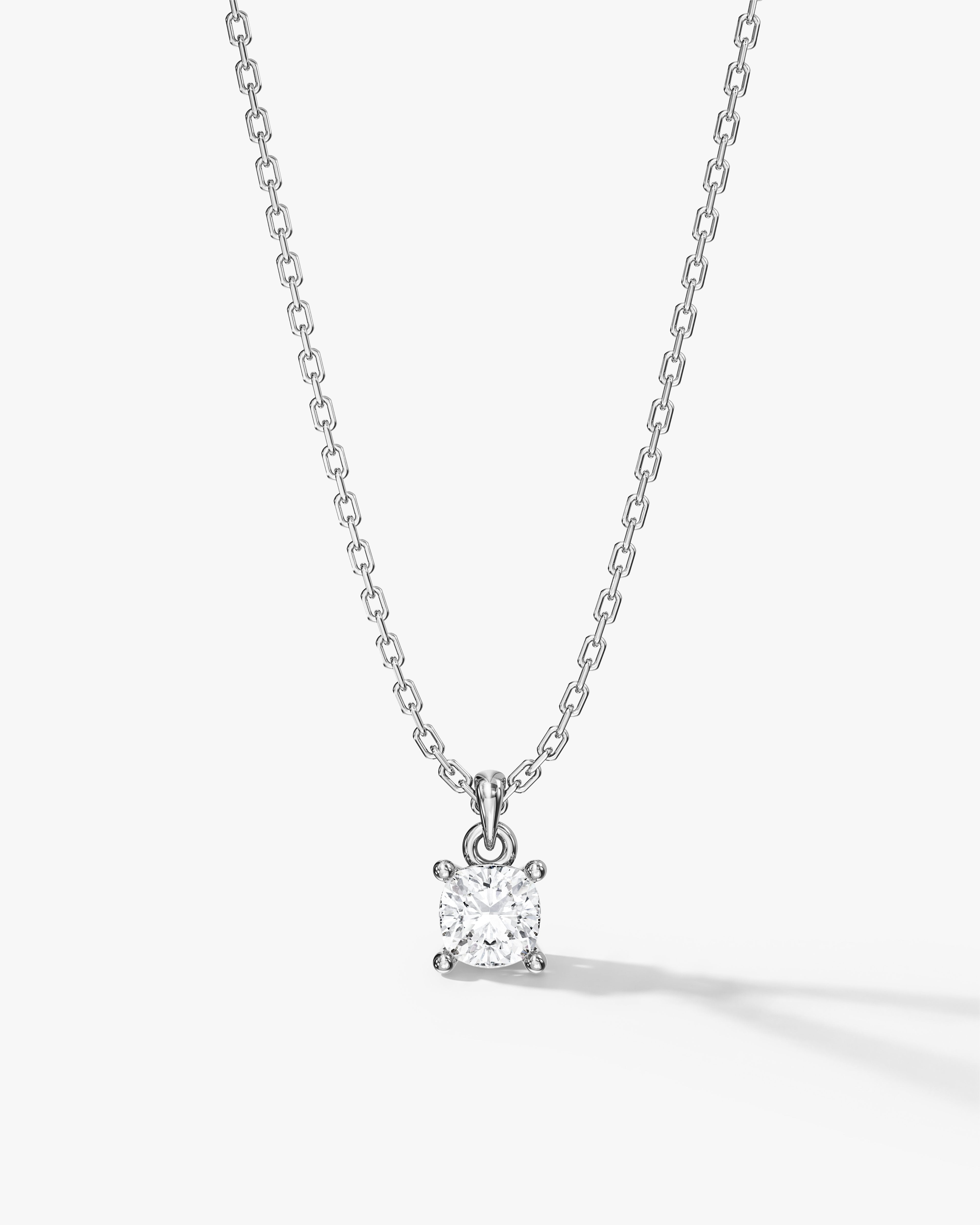 Cushion Cut Solitaire Pendant (0.50 CT)