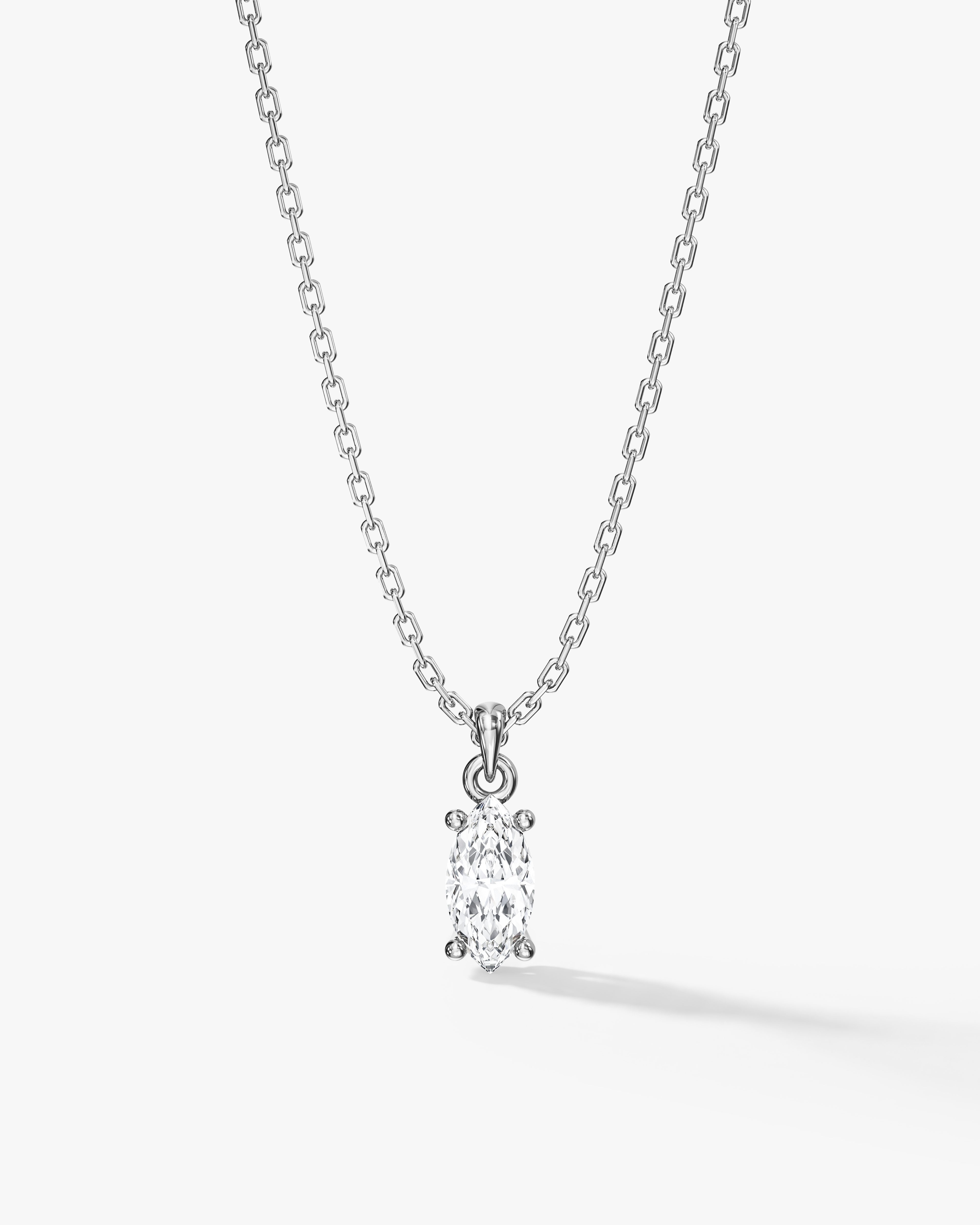 Marquise Cut Solitaire Pendant (0.50 CT)