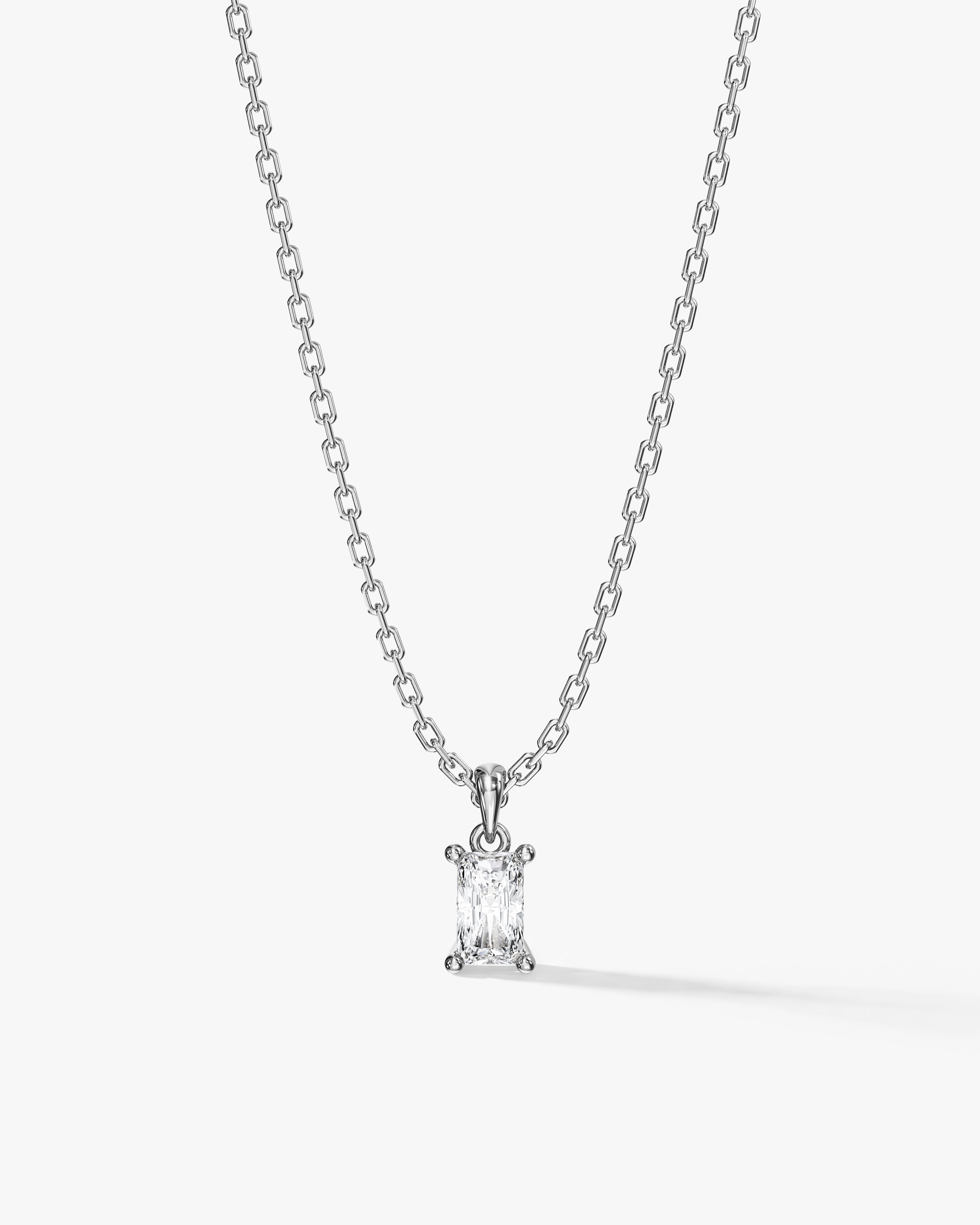Radiant Cut Solitaire Pendant (0.50 CT)