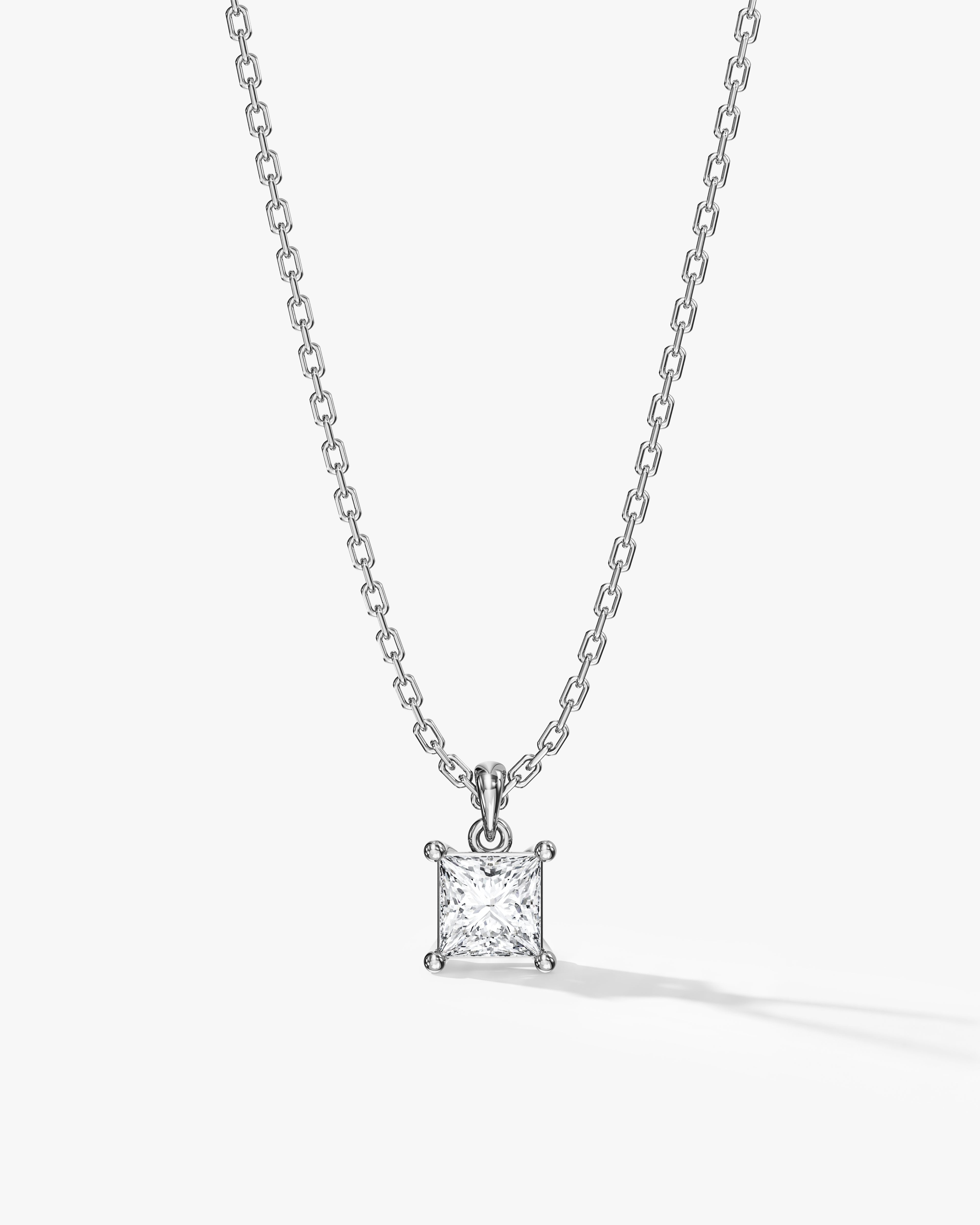 Princess Cut Solitaire Pendant (0.50 CT)