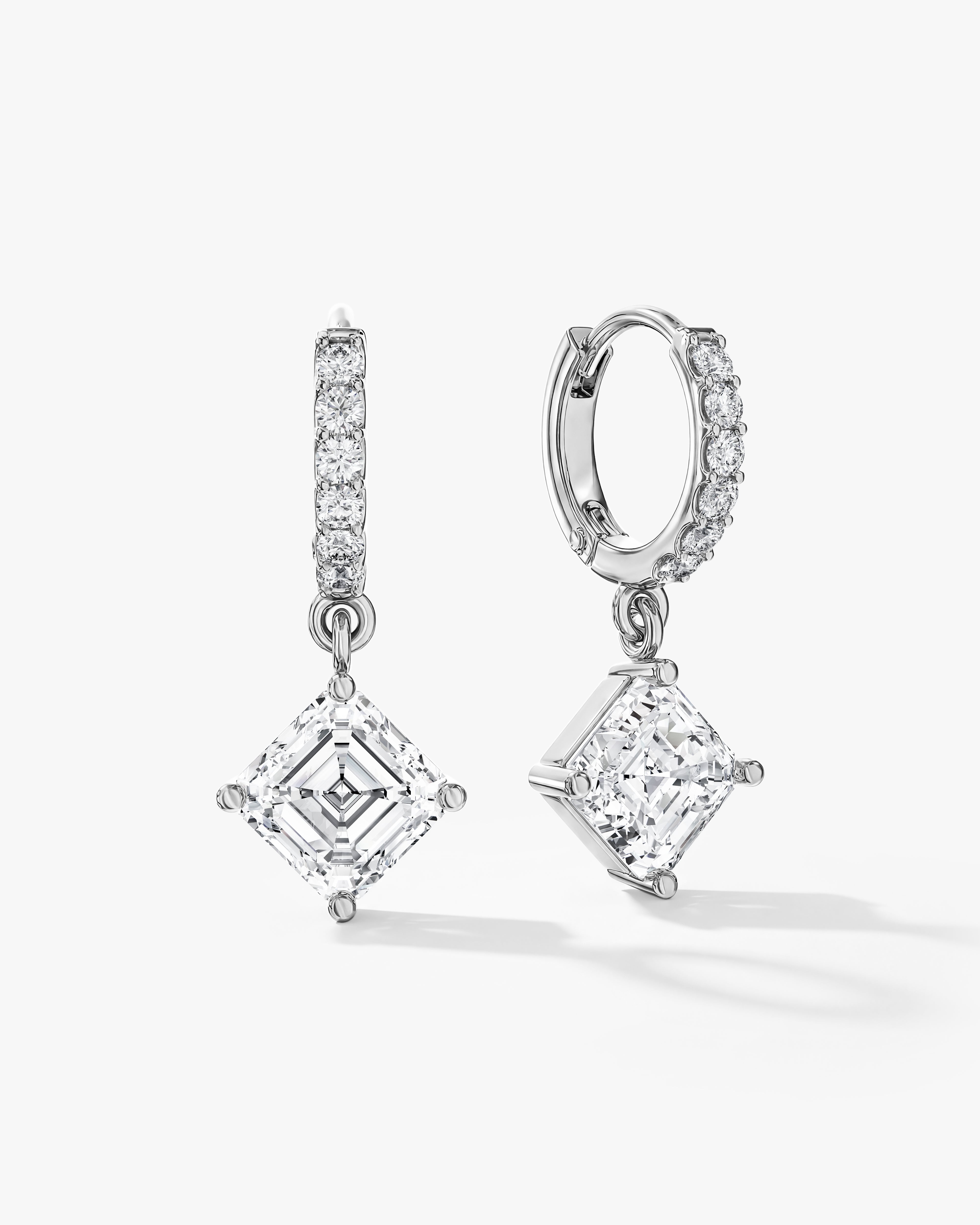 Asscher Sparkle Drop Earrings
