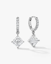 Asscher Sparkle Drop Earrings