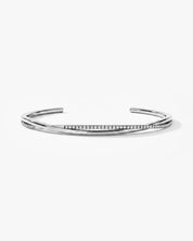 Twisted Gemstone Open Cuff