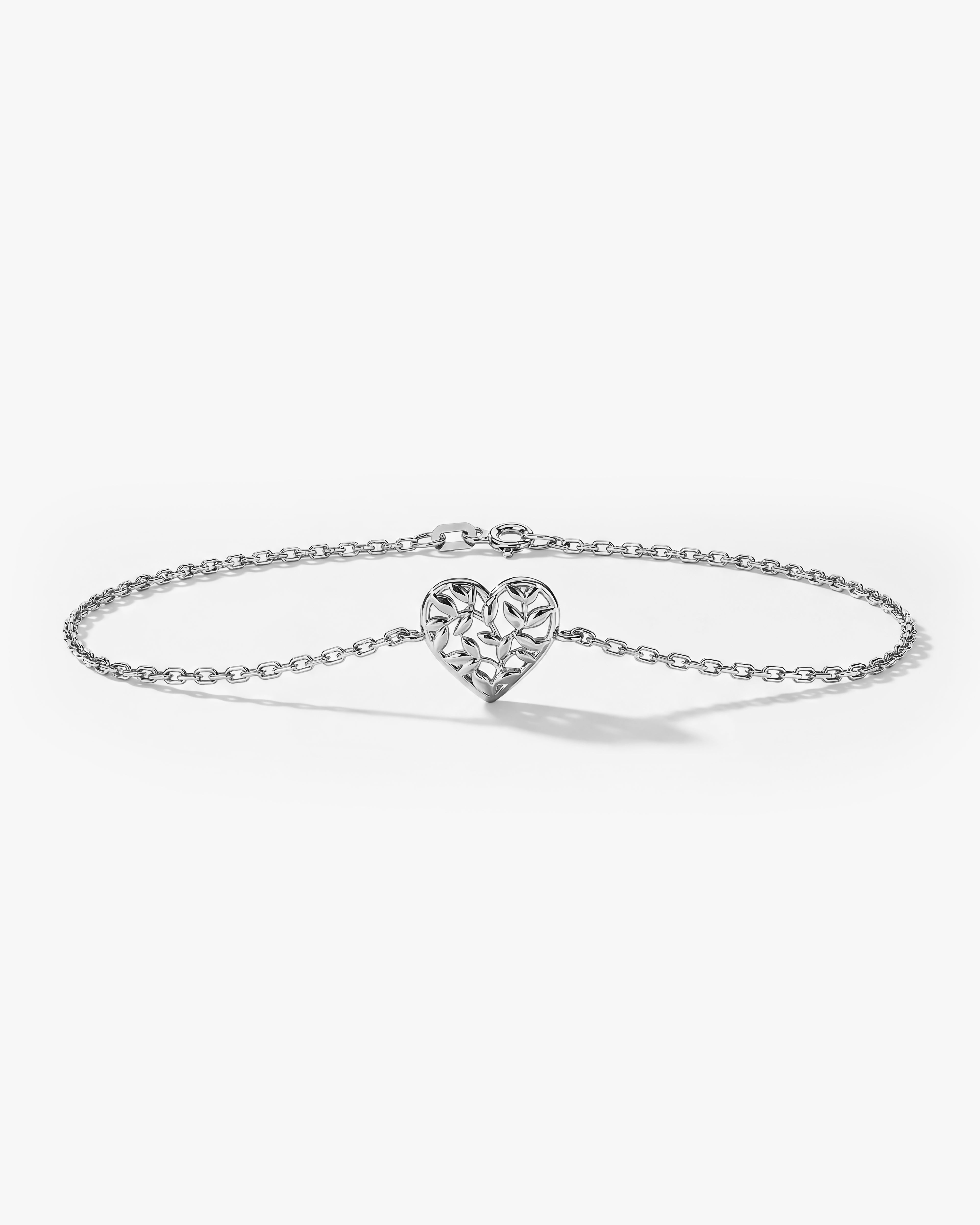 Heart Leaf Charm Bracelet