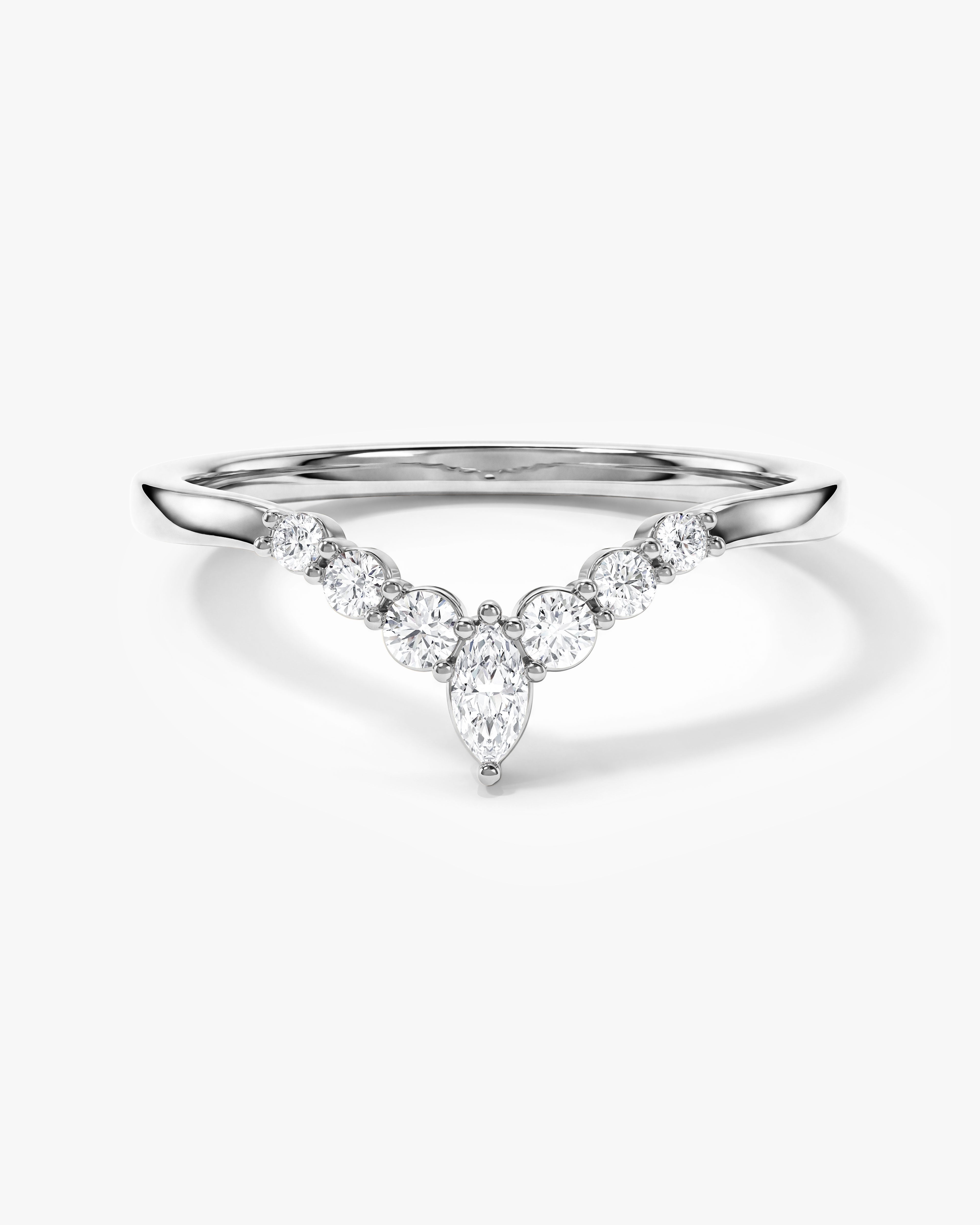 Vintage Marquise Tipped Wedding Band