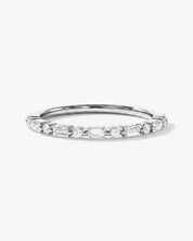 Alternating Round and Baguette Wedding Band