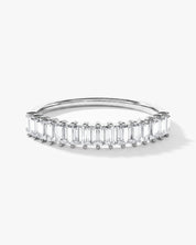 Baguette Cut Half Eternity Wedding Band