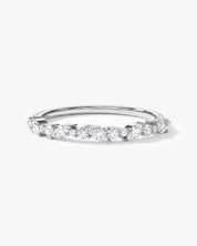 Marquise and Double Round Half Eternity Wedding Band