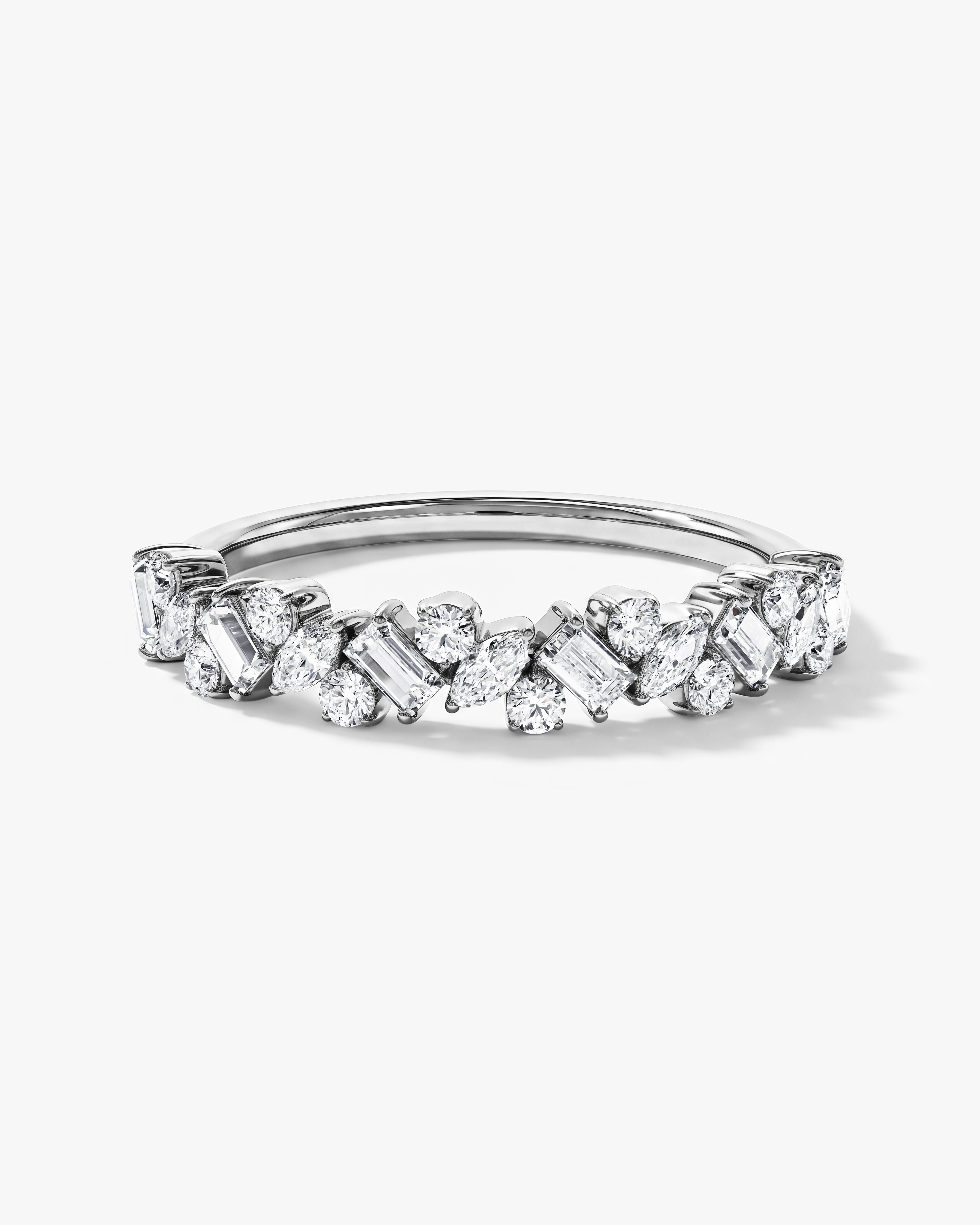 Multi-Cut Cluster Wedding Band