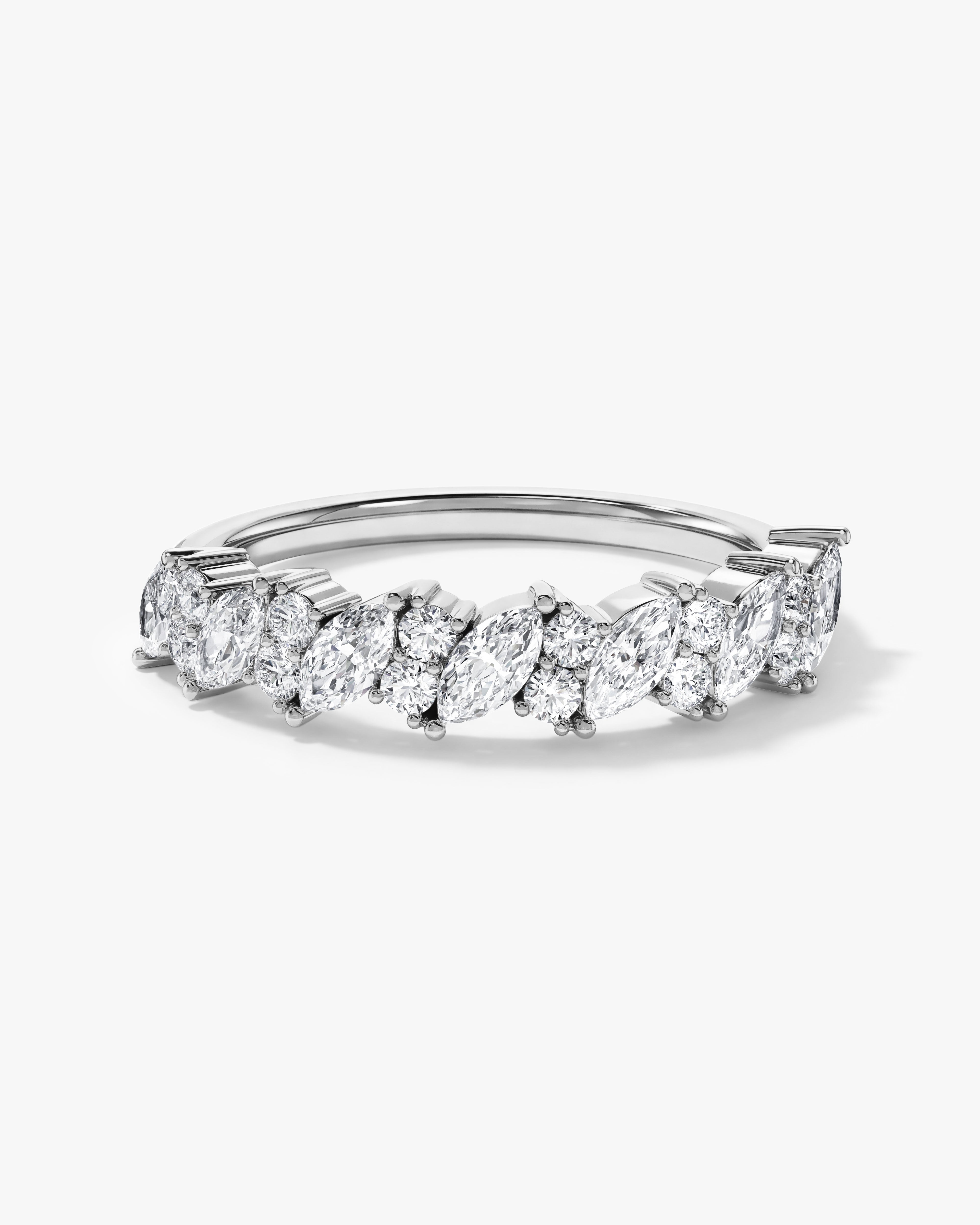 Marquise Bloom Wedding Band (0.90 CT TW)