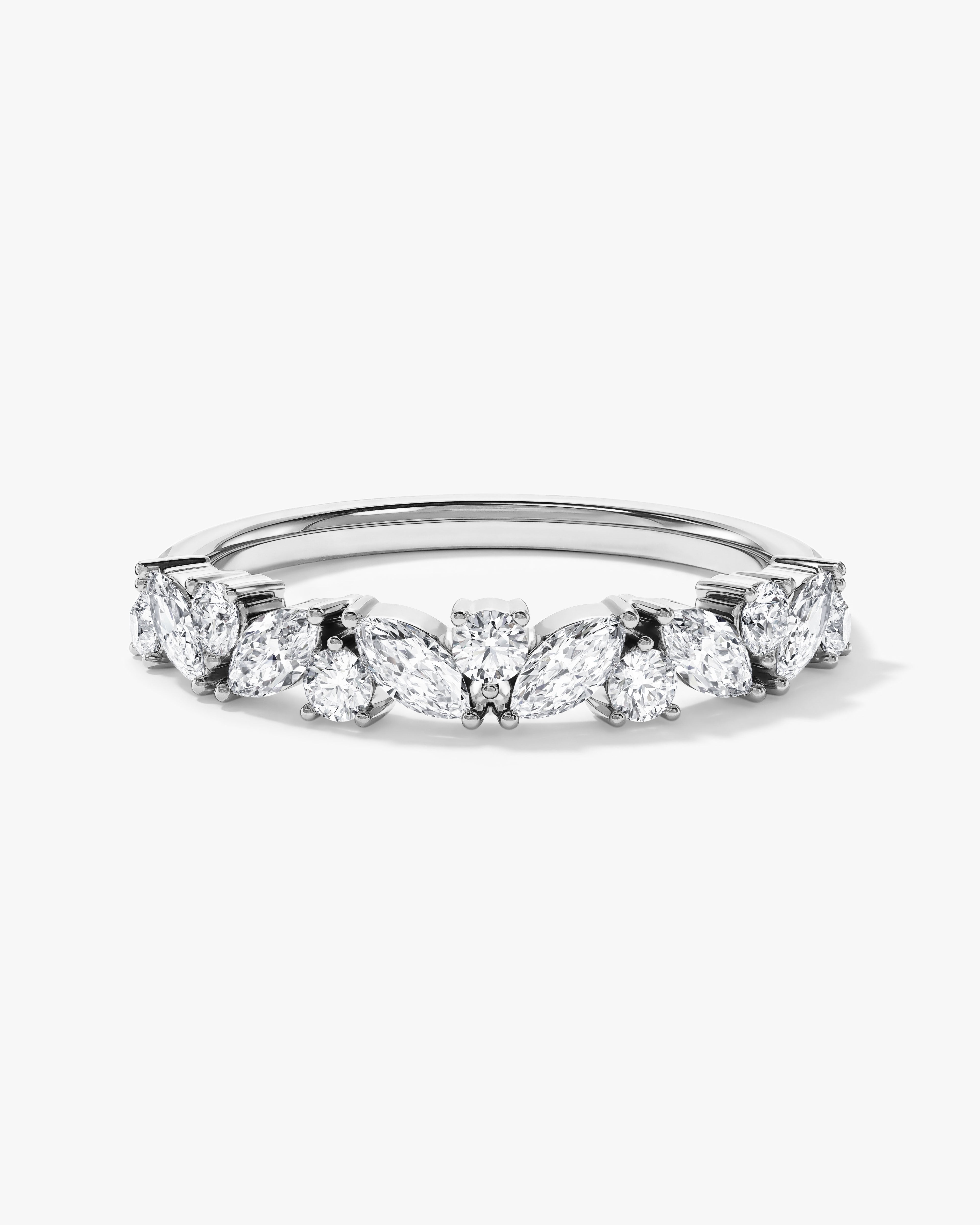 Marquise Bloom Wedding Band (0.80 CT TW)