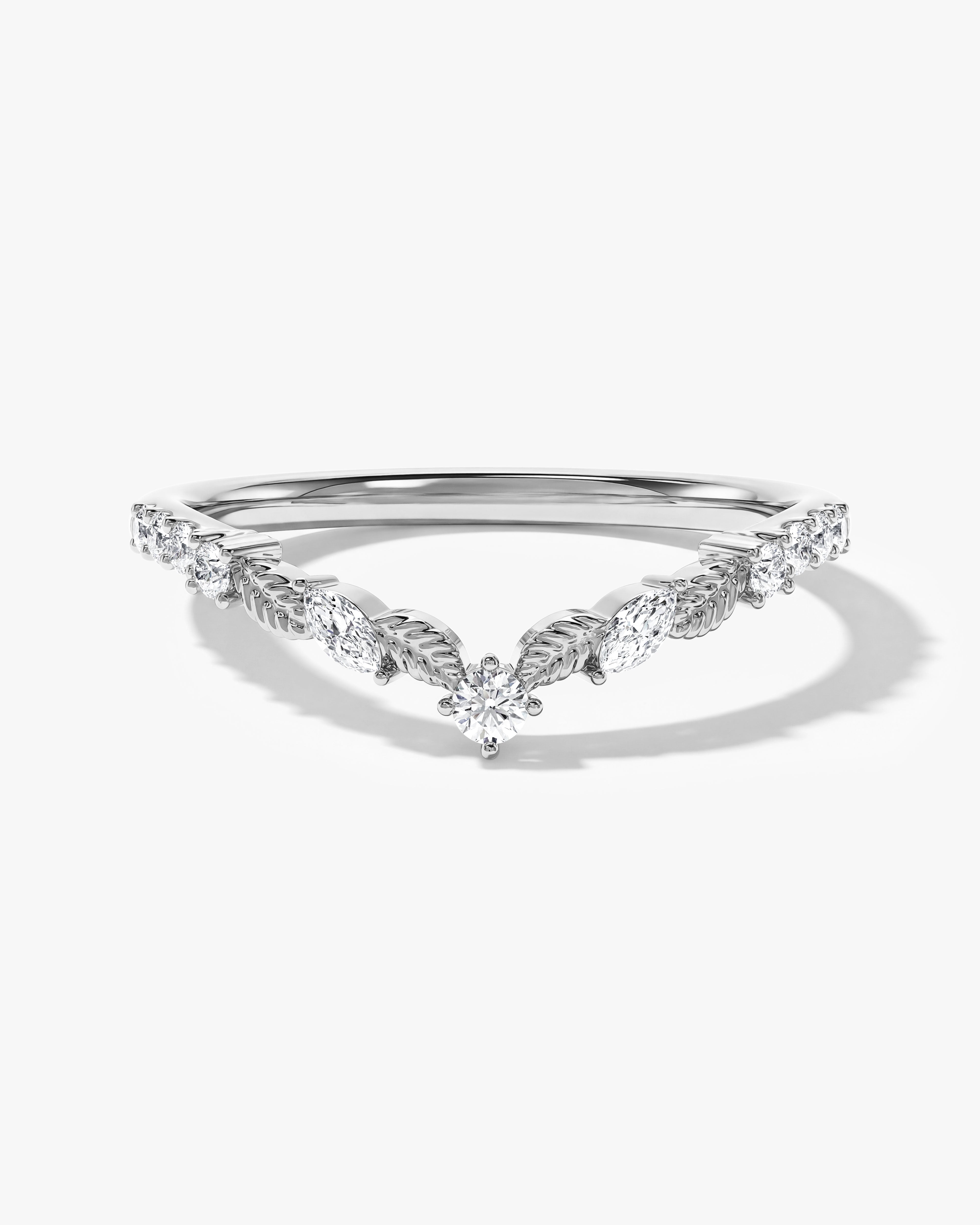 Petal Nesting Wedding Band (0.20 CT TW)