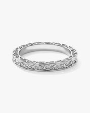 Leaf Filigree Wedding Band