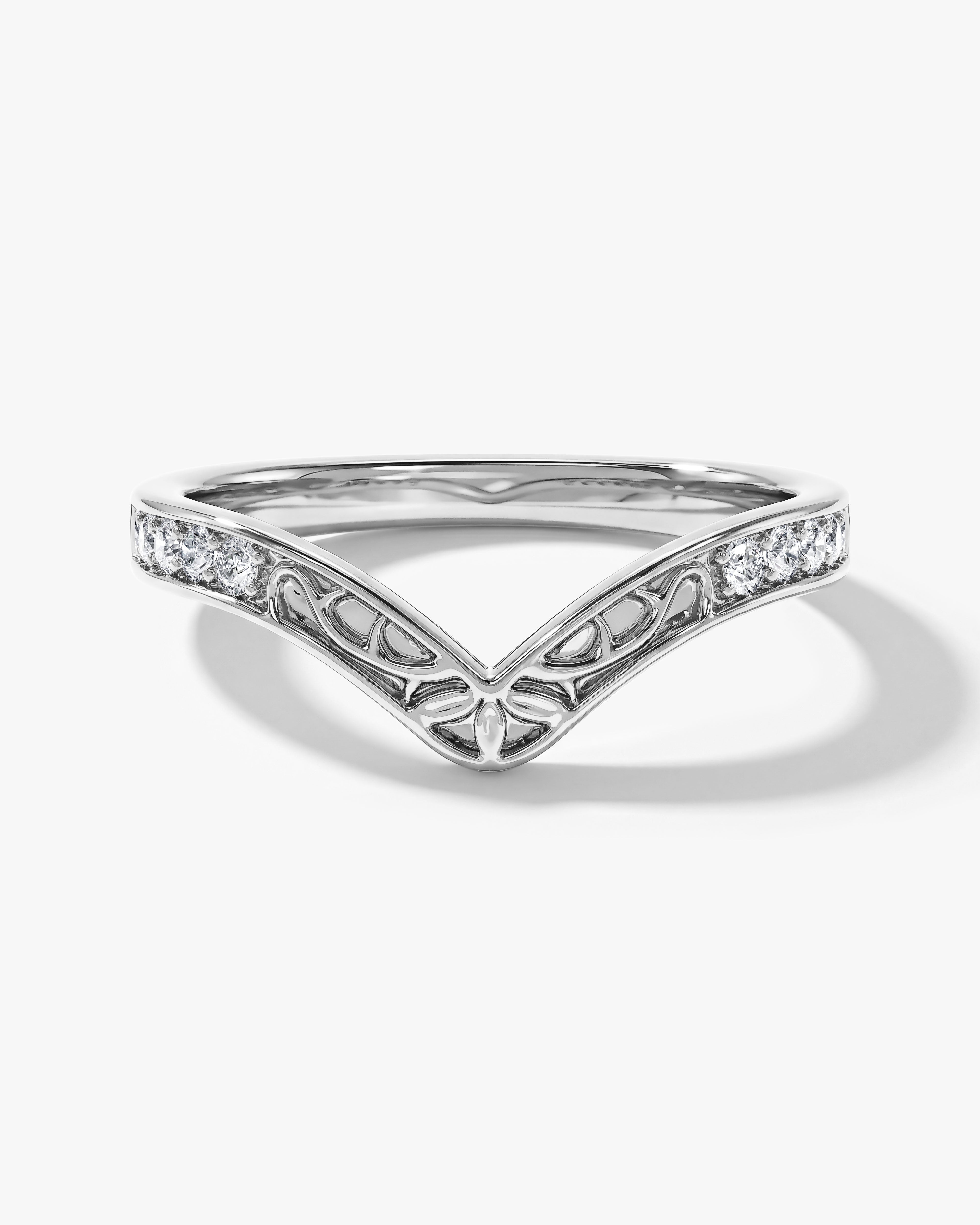 Fligree Nesting Wedding Band (0.15 CT TW)