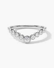 Bezel Curved Wedding Band (0.25 CT TW)