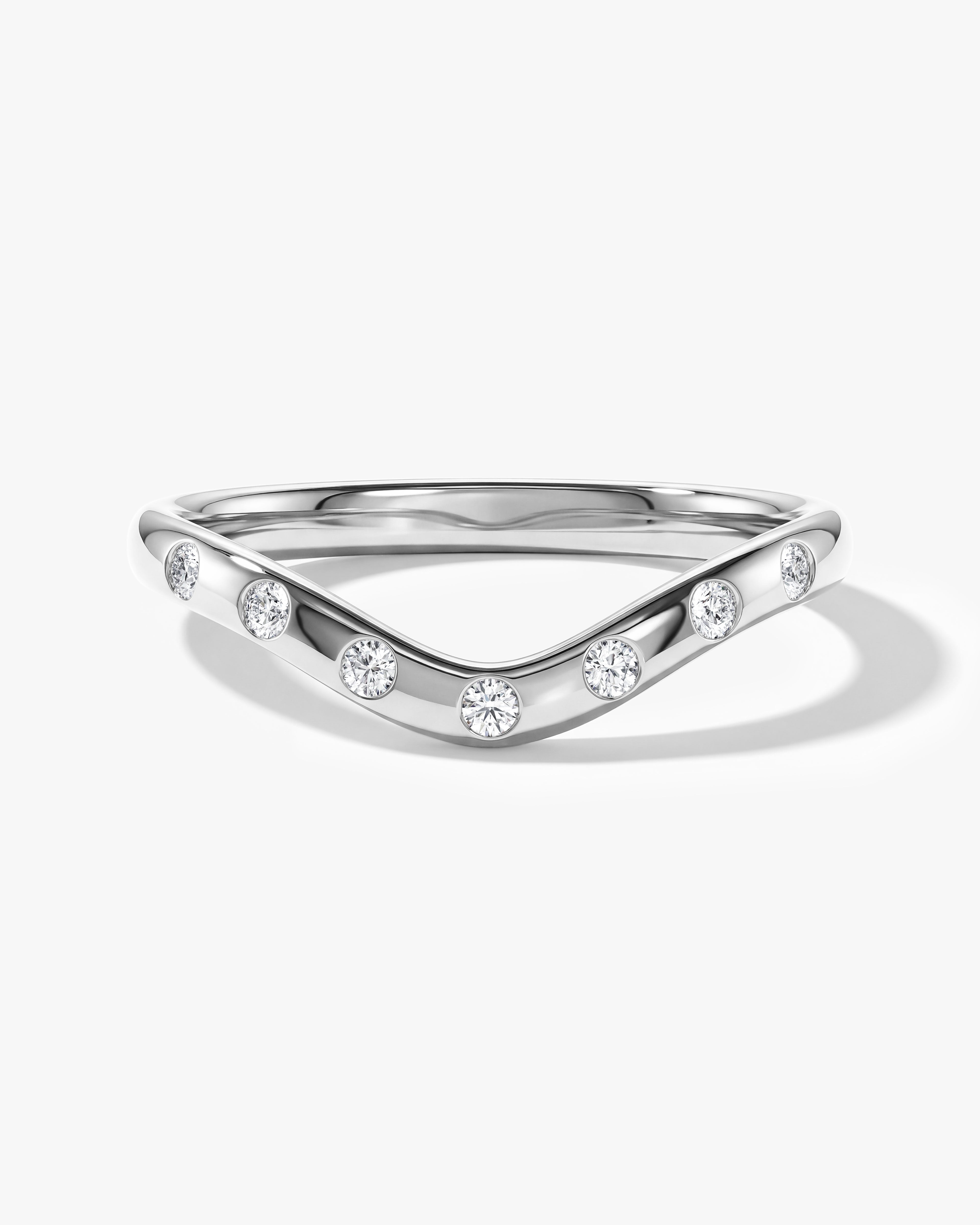 Flush Curved Wedding Band (0.10 CT TW)