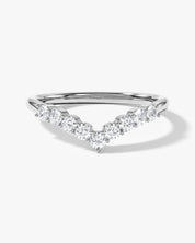 Shared Prong Chevron Wedding Band (0.30 CT TW)