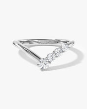 Asymmetric Chevron Wedding Band (0.30 CT TW)