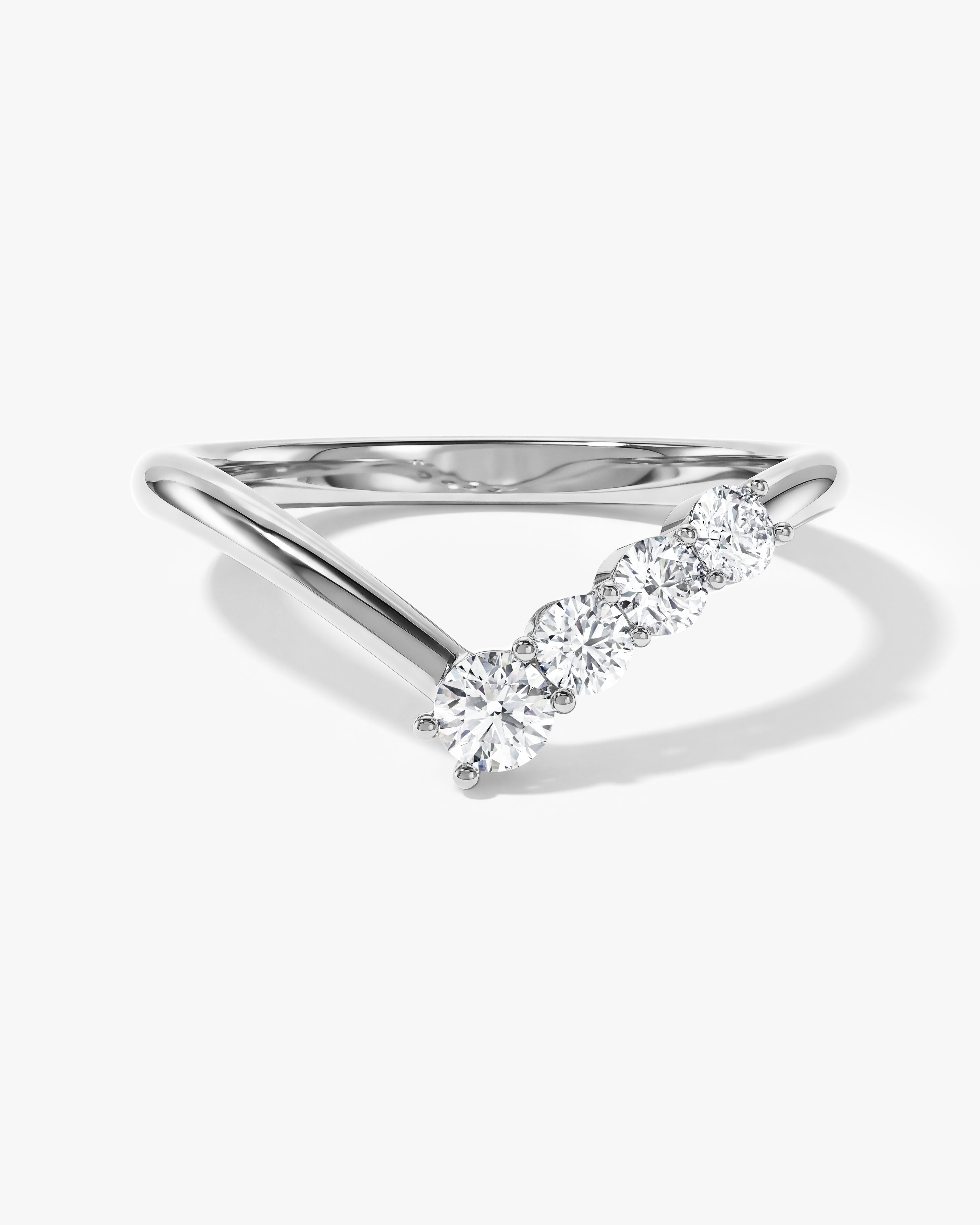Asymmetric Chevron Wedding Band (0.30 CT TW)