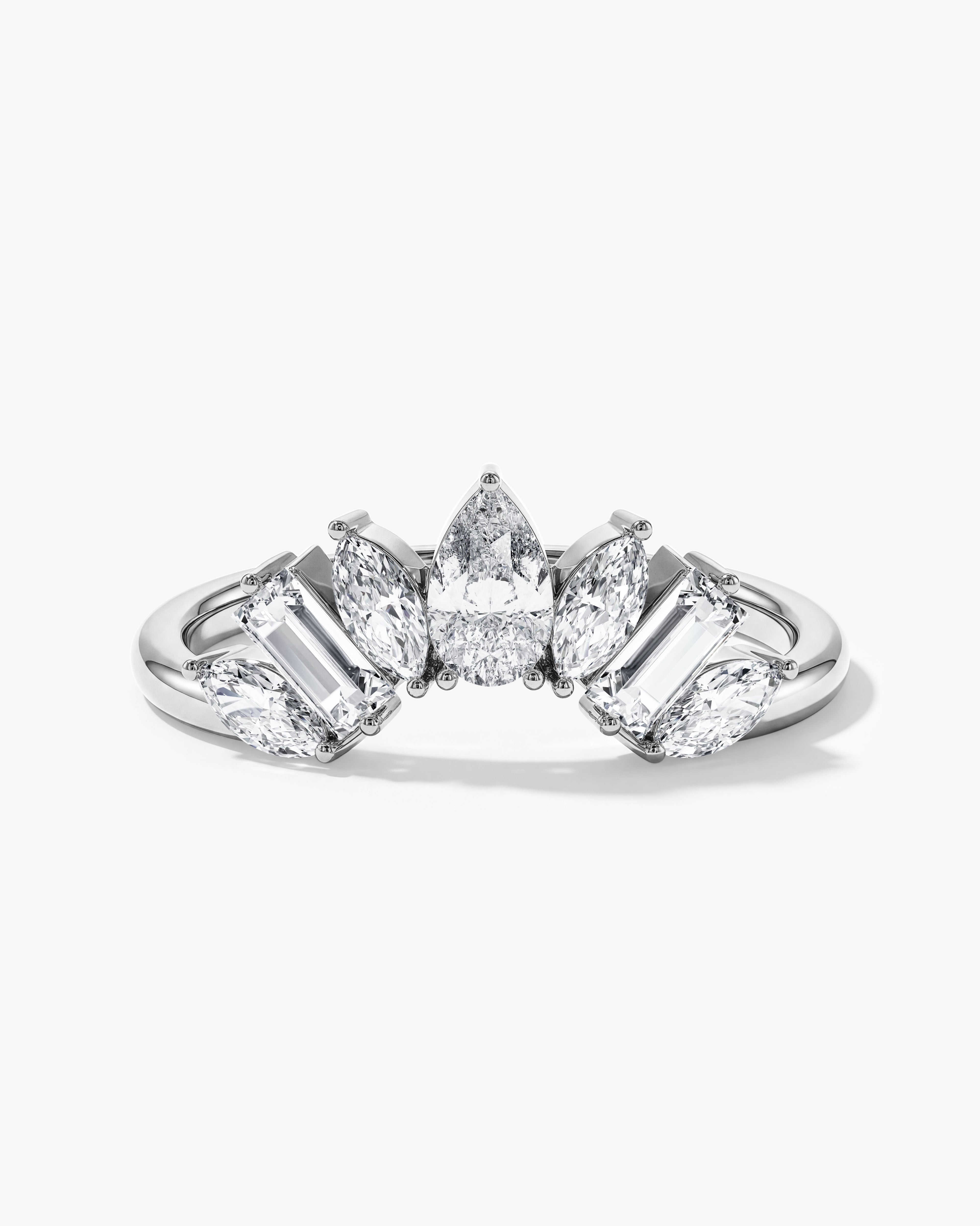 Arched Pear Wedding Band (1.00 CT TW)