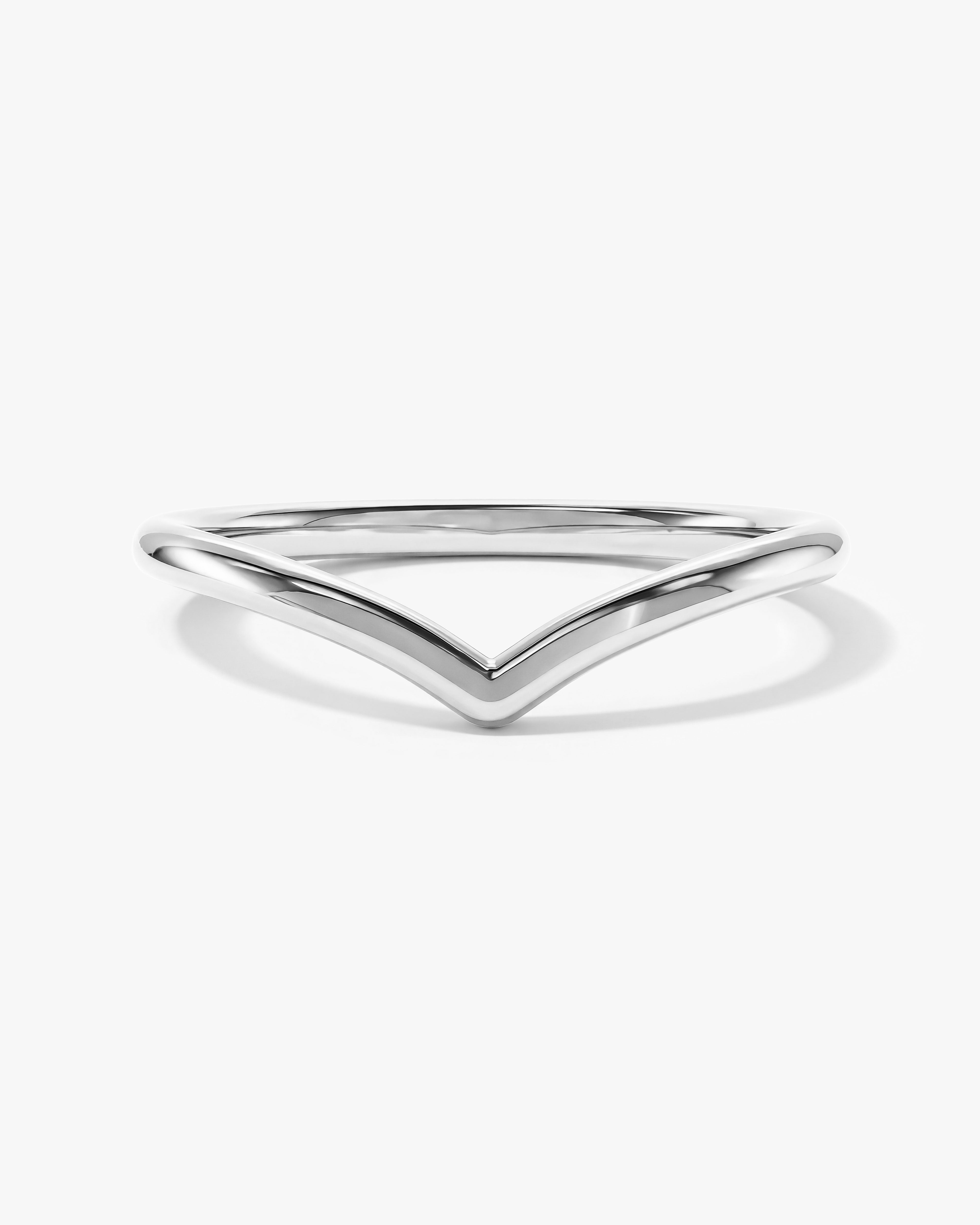 V-Shaped Plain Wedding Band