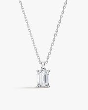 Emerald Cut Solitaire Pendant (1.50 CT)