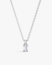 Emerald Cut Solitaire Pendant (0.50 CT)